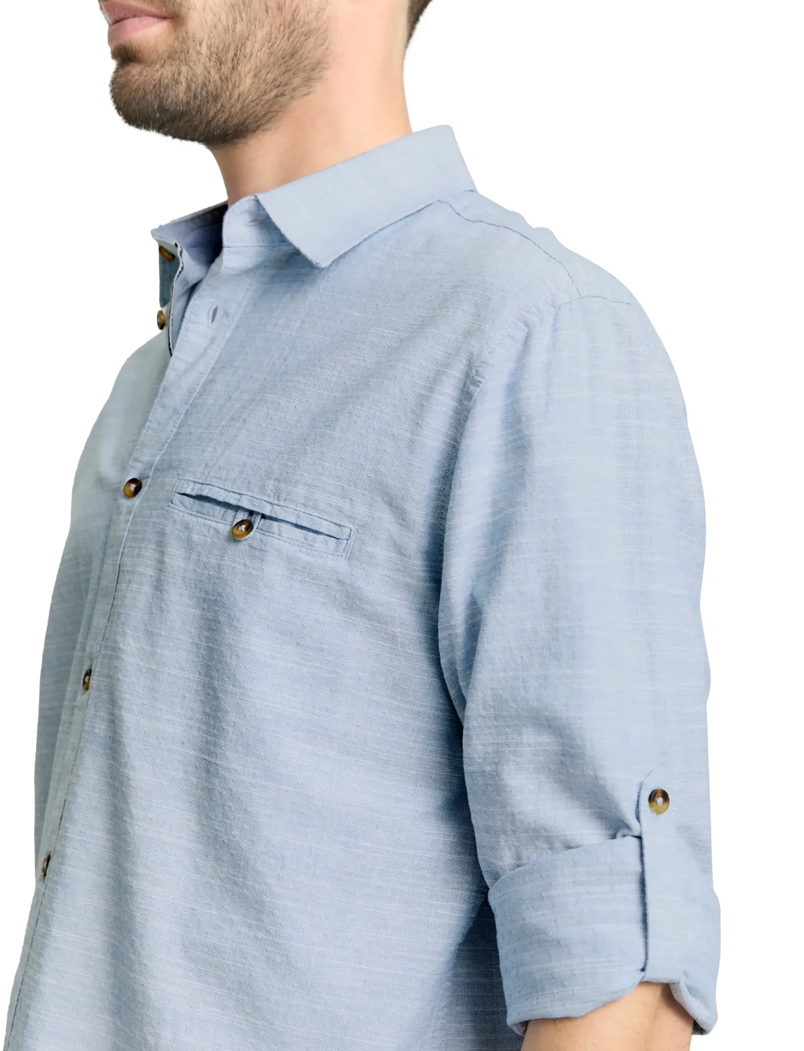 Tom Tailor - structured shirt - casual shirts - blue petrol structure - 4