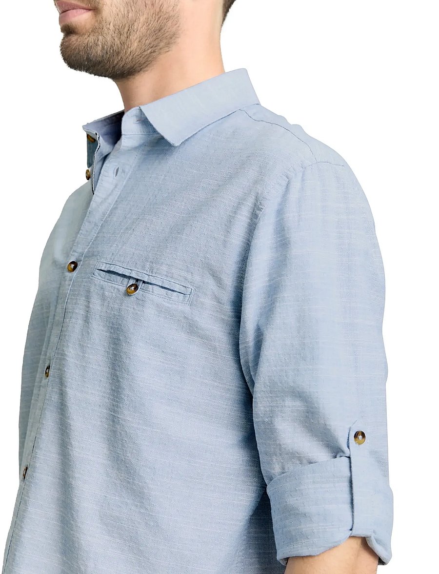 Tom Tailor - structured shirt - casual skjorter - blue petrol structure - 4