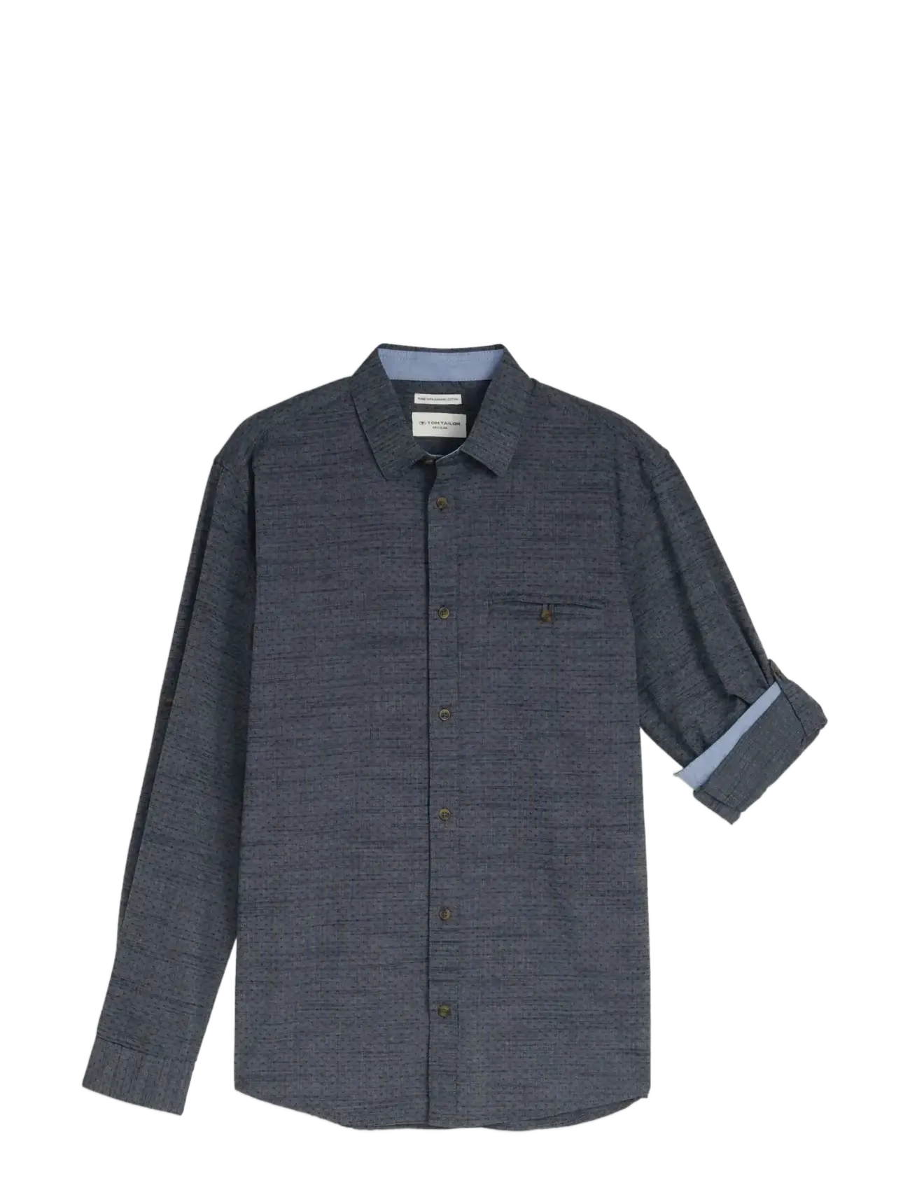 TOM TAILOR Structured Shirt Navy - S - Herren