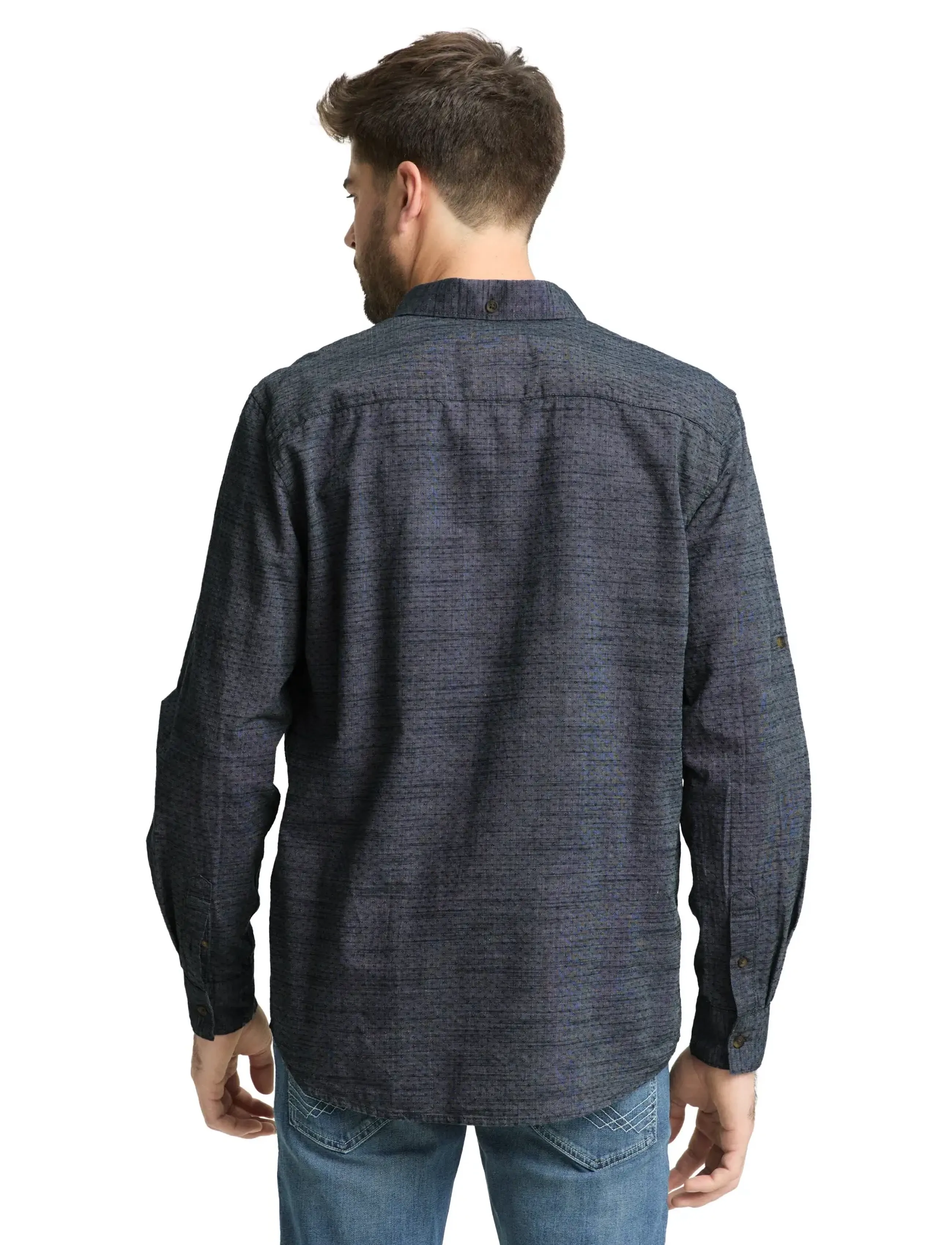 Tom Tailor - structured shirt - casual shirts - navy blue structure - 2