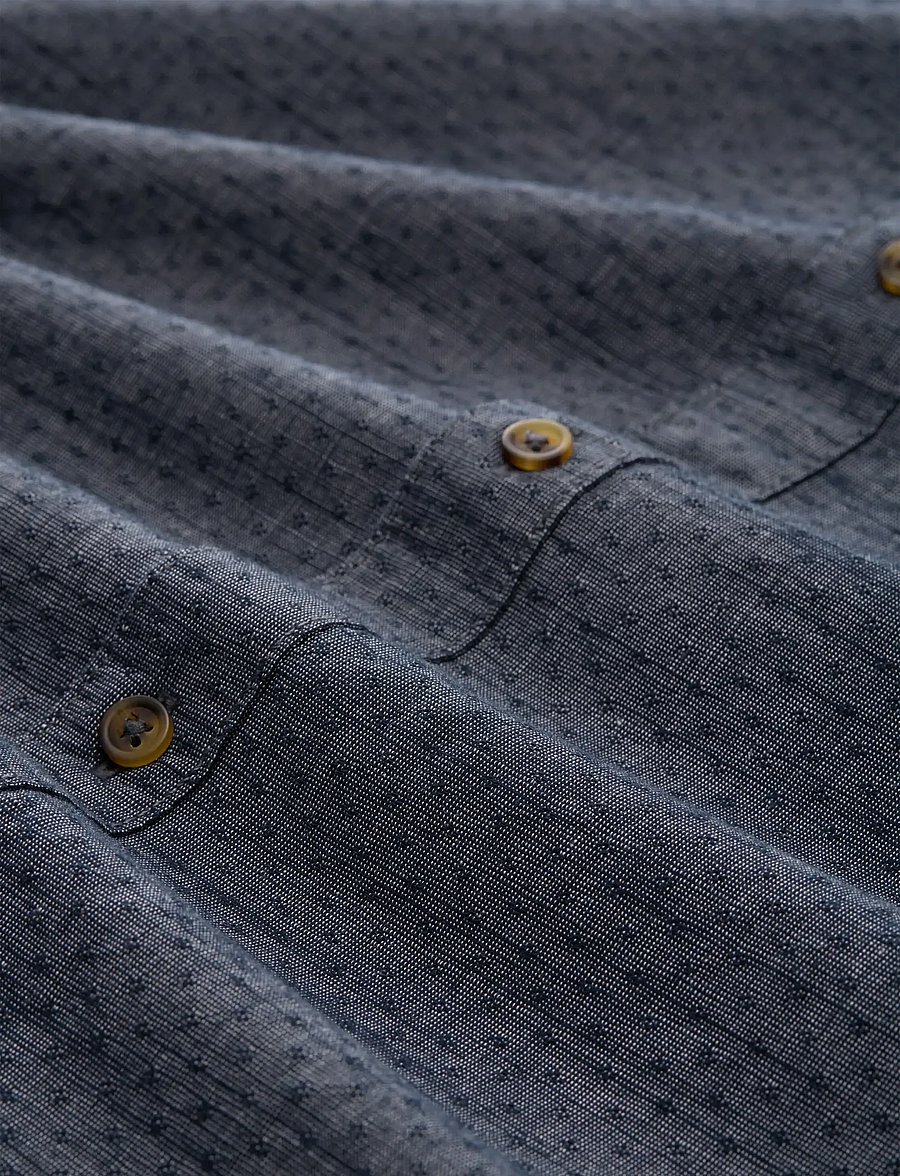 Tom Tailor - structured shirt - casual skjorter - navy blue structure - 5