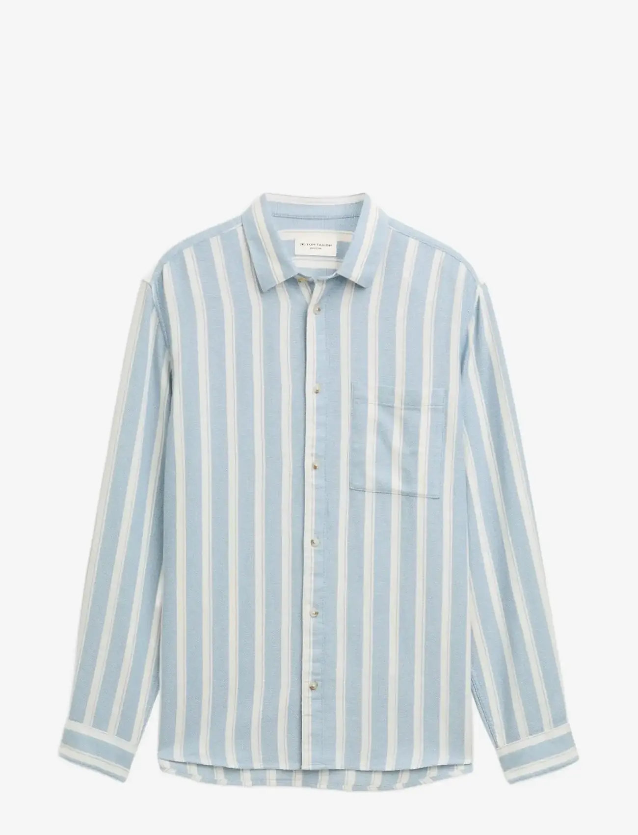 Tom Tailor - structured striped shirt - men - mountain blue big stripe - 1