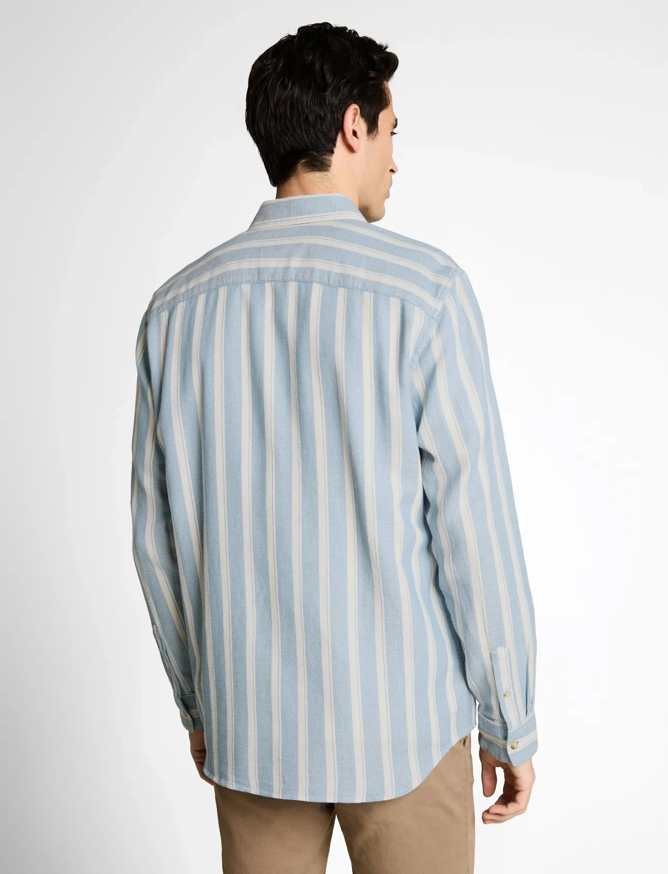 Tom Tailor - structured striped shirt - chemises à rayures - mountain blue big stripe - 2
