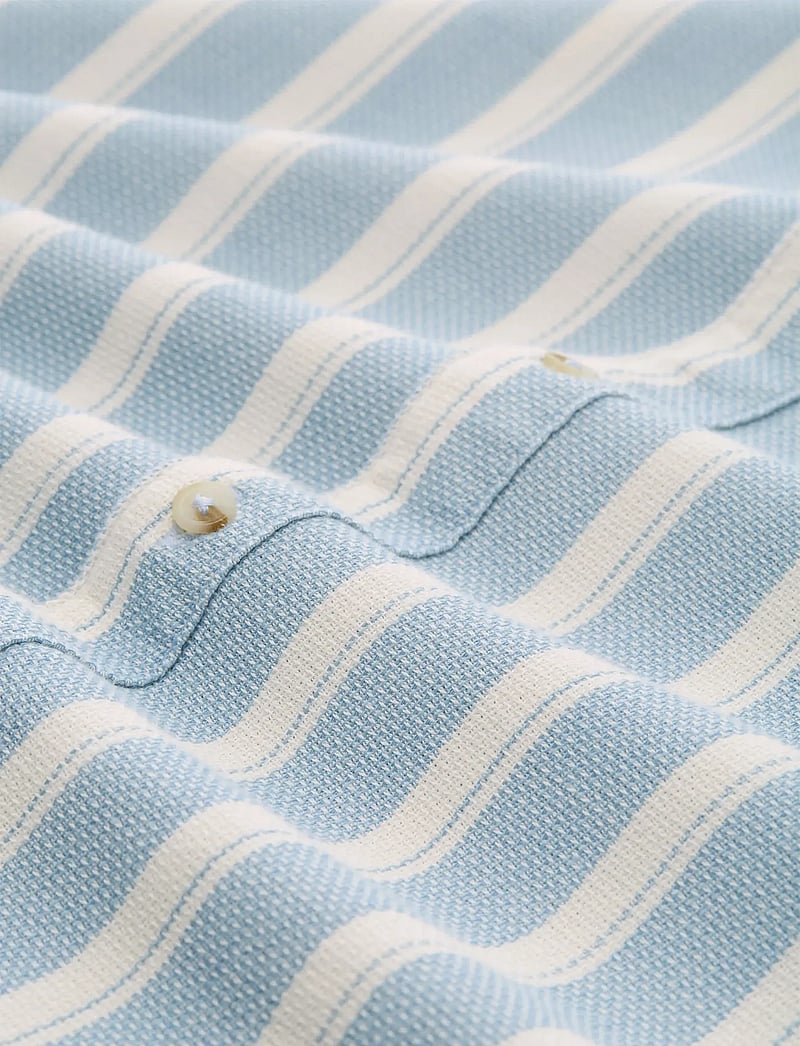 Tom Tailor - structured striped shirt - gestreifte hemden - mountain blue big stripe - 5