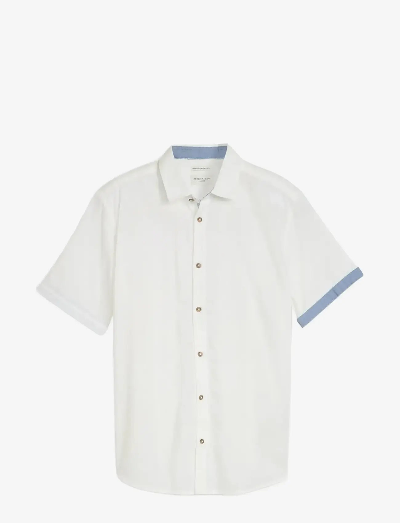 Tom Tailor - cotton linen shirt - hørskjorter - white - 1