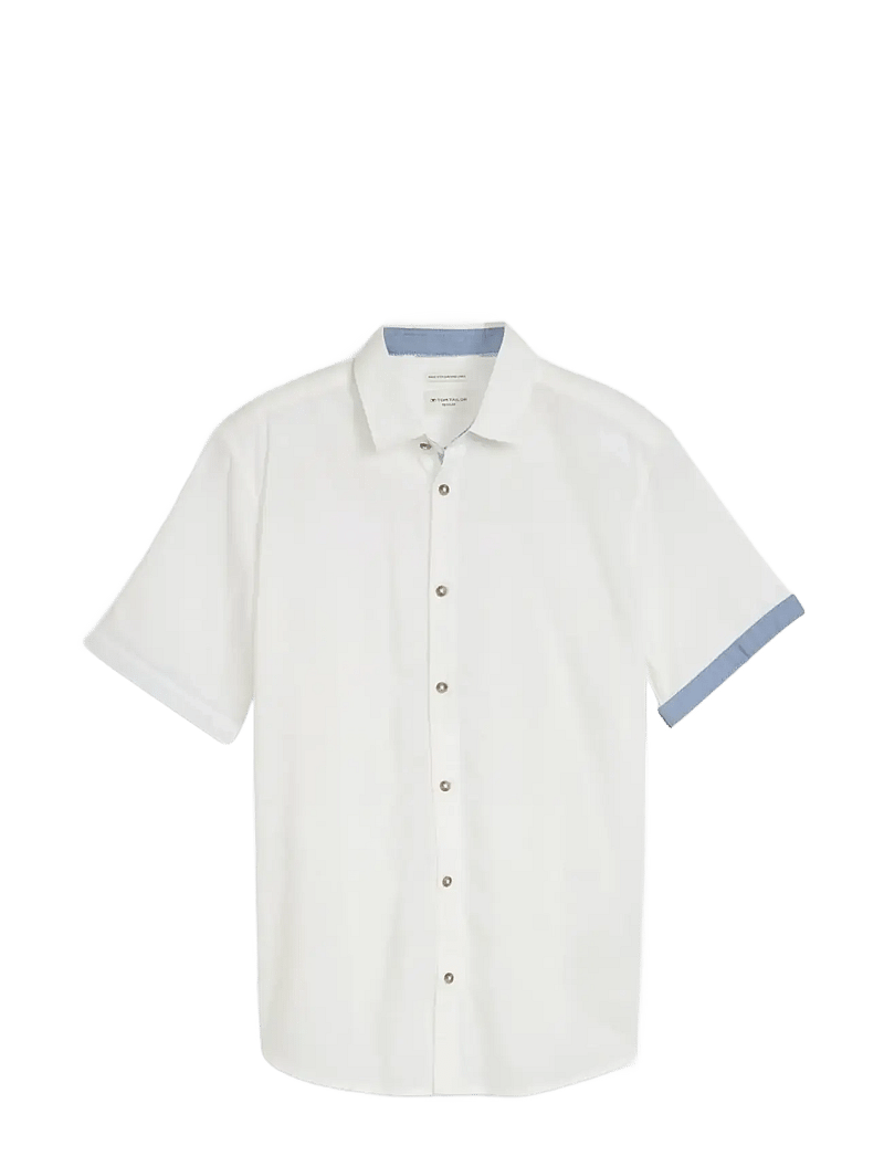 Tom Tailor - cotton linen shirt - hørskjorter - white - 1