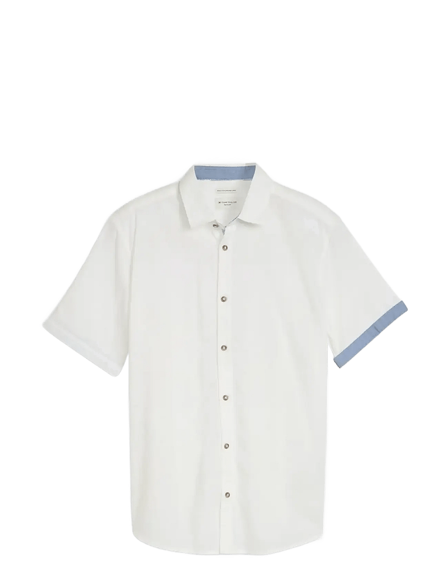 Tom Tailor - cotton linen shirt - leinenhemden - white - 1