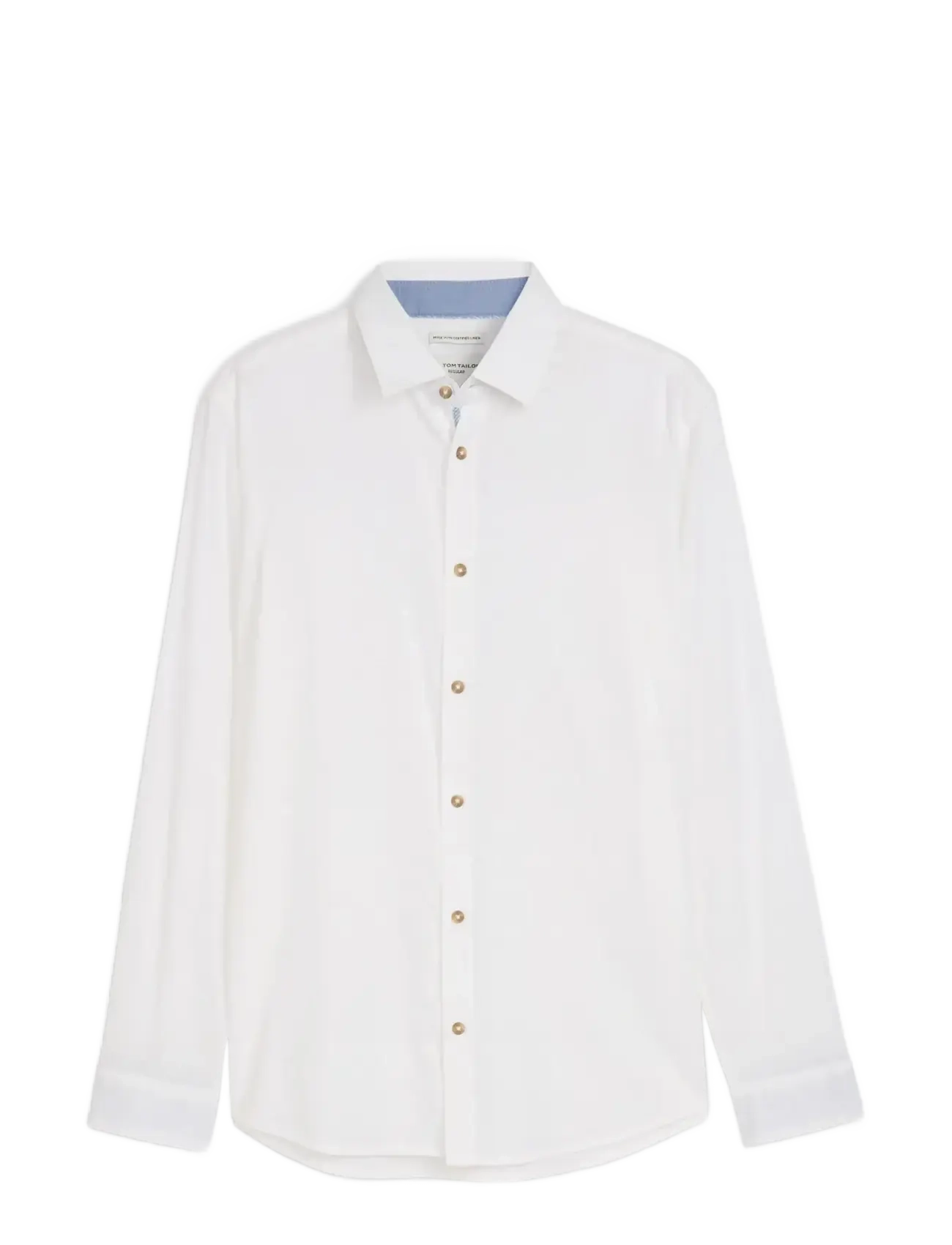 Tom Tailor cotton linen shirt - TOM TAILOR - WHITE / white