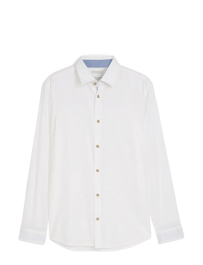 Tom Tailor - cotton linen shirt - leinenhemden - white - 1