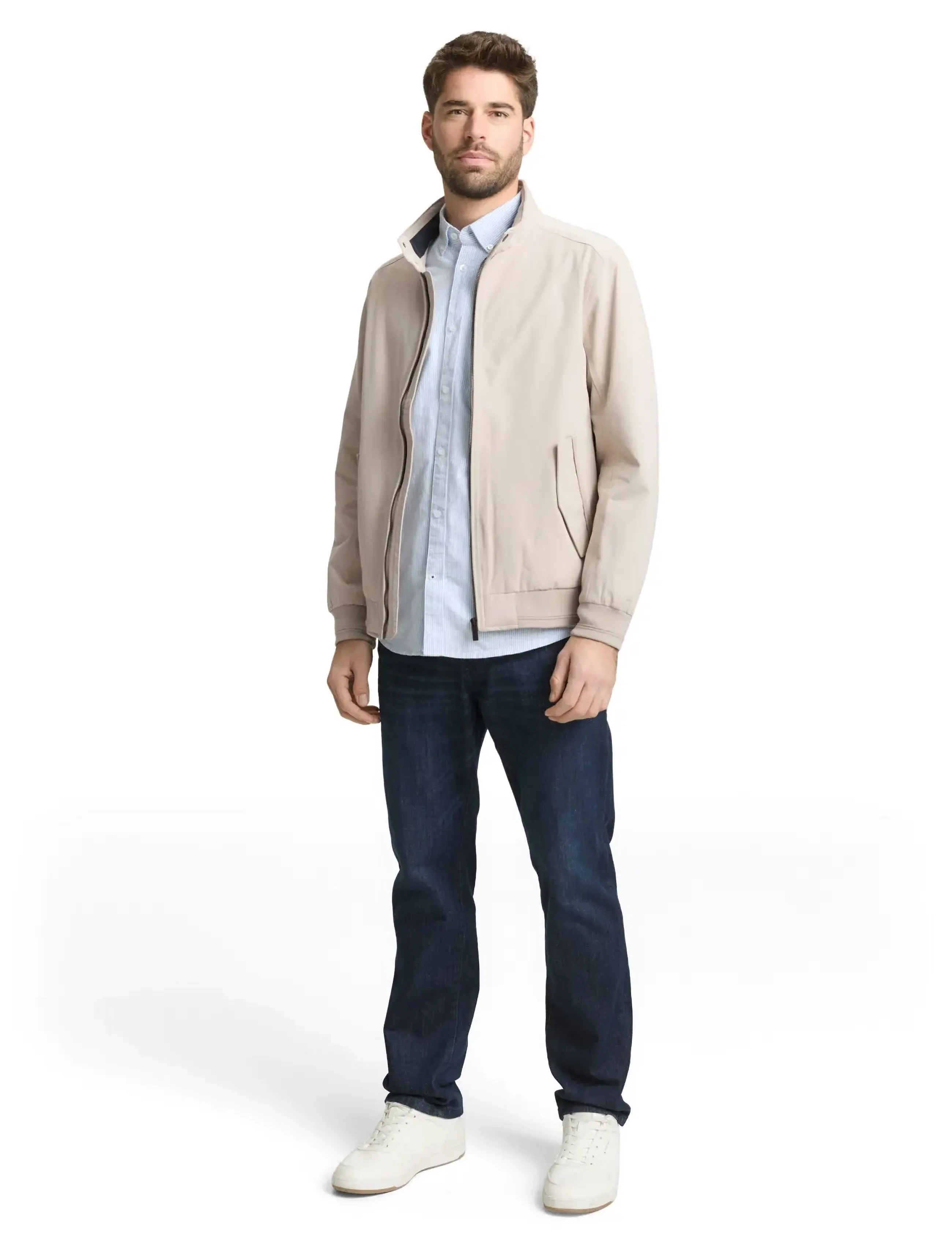 Tom Tailor Harrington Jacket, S, Jackets, Beige - Light Männerswear