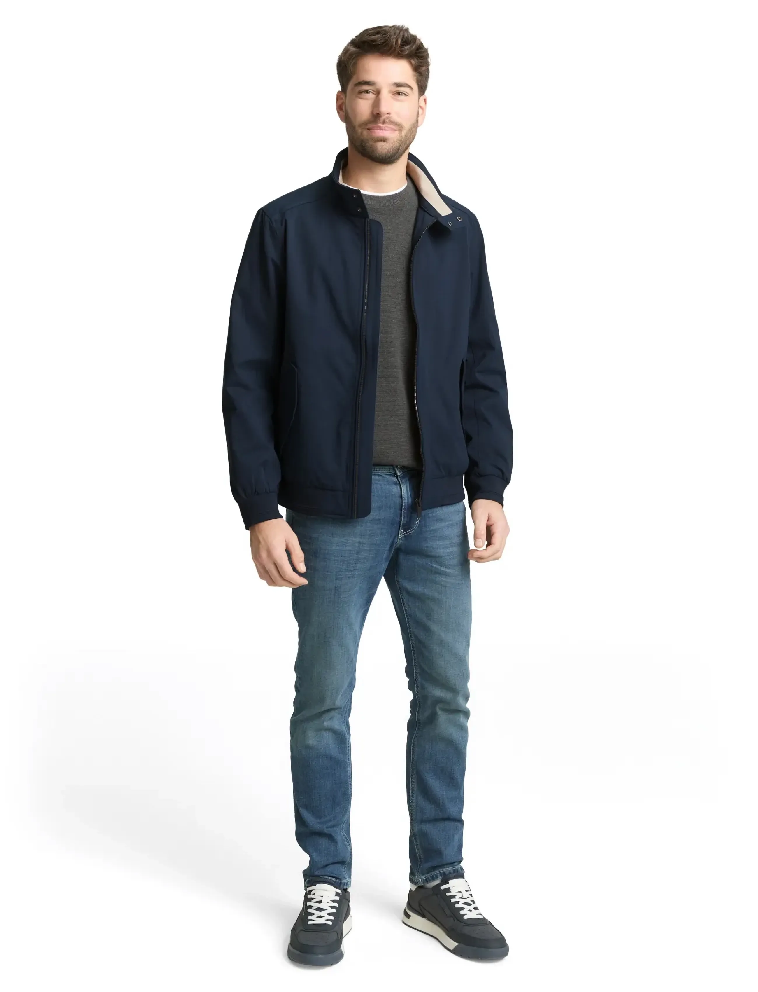 Tom Tailor Harrington Jacket, S, Jackets, Marineblau - Light Männerswear