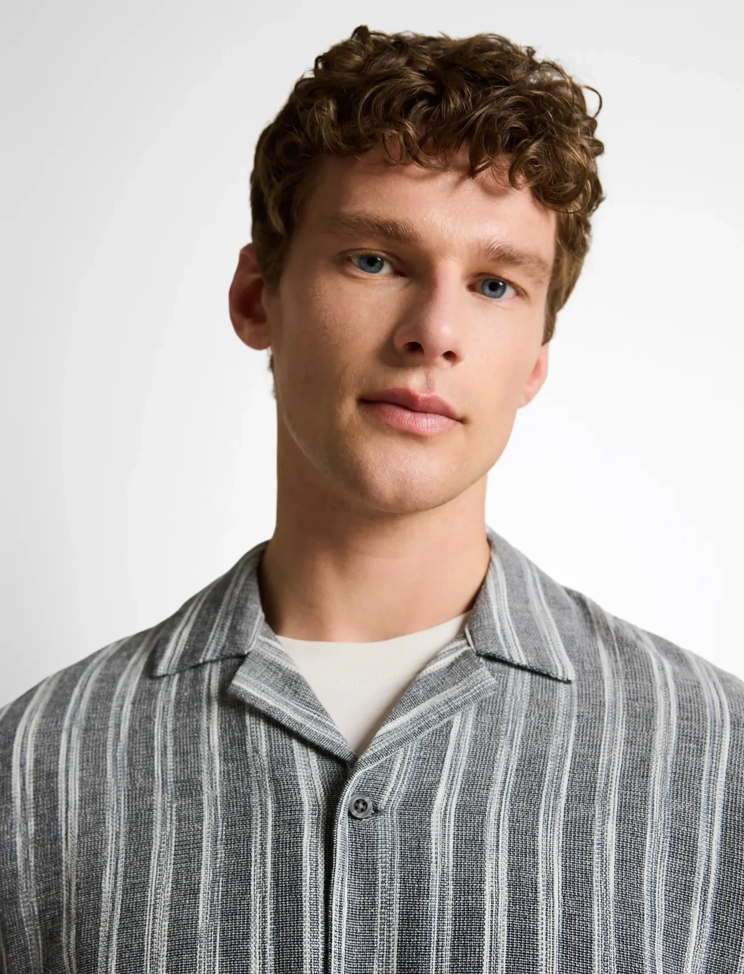 Tom Tailor - relaxed structured striped shirt - striped shirts - black greyish stripe - 3