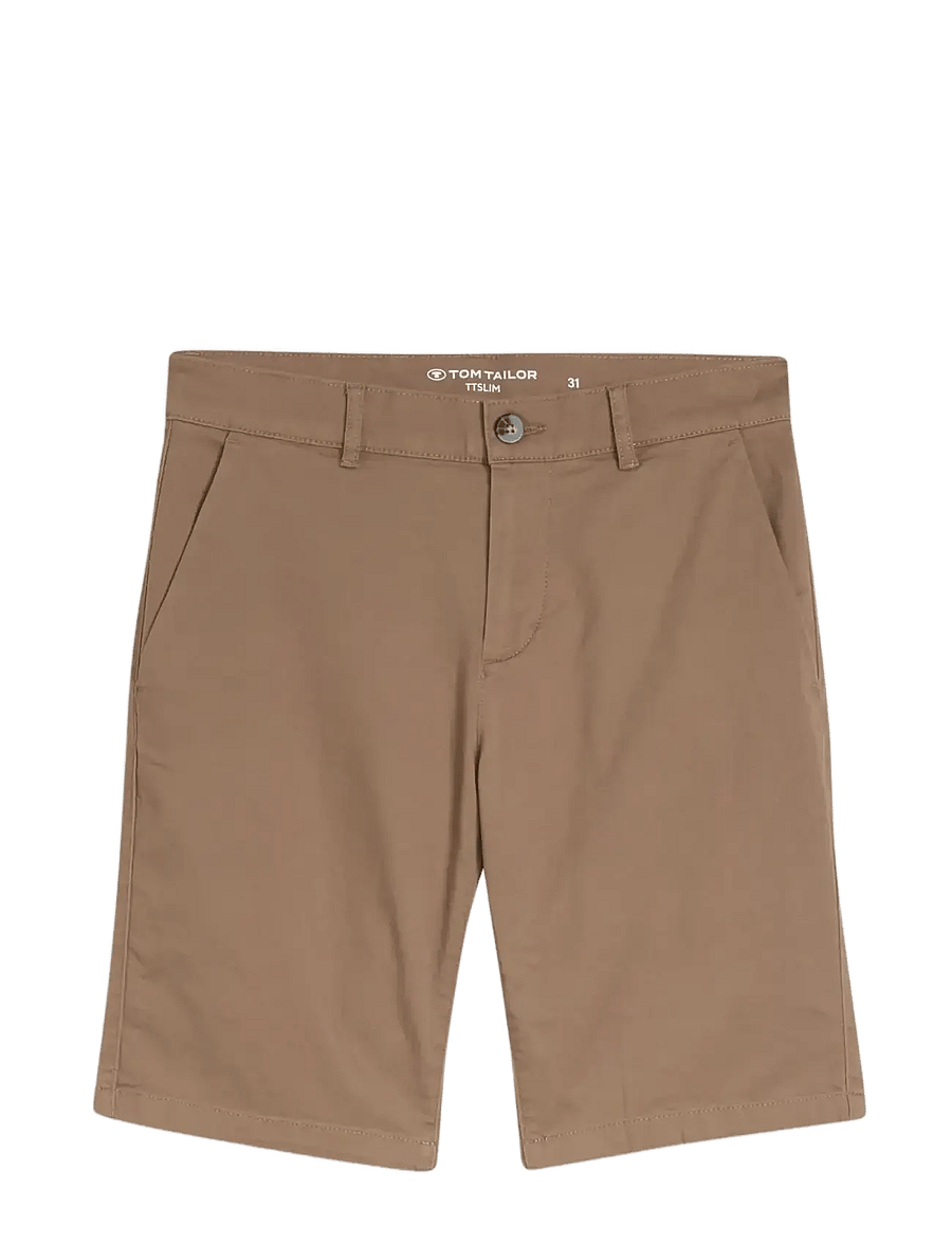 Tom Tailor - slim chino shorts - chinos shorts - caribou beige - 1