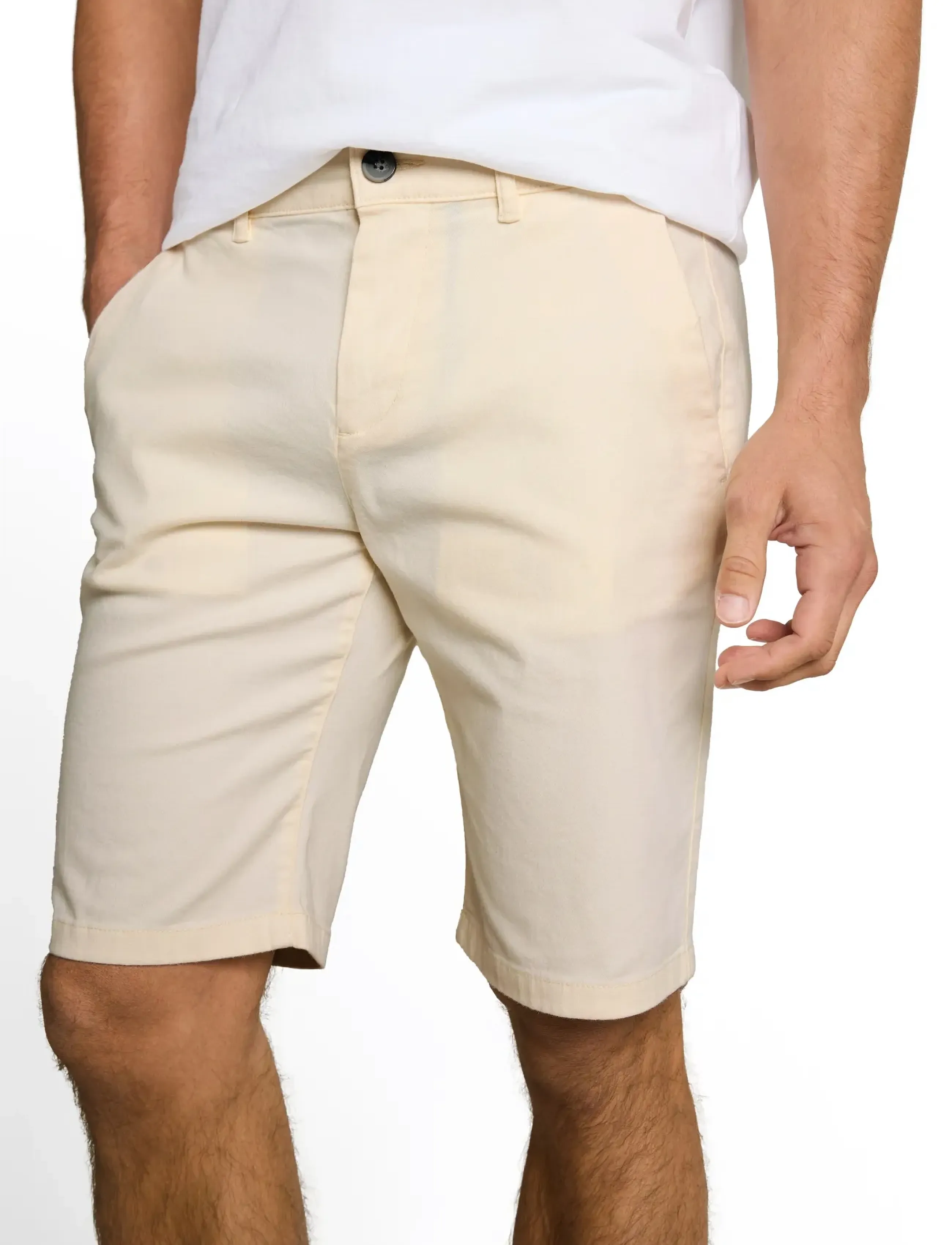 Tom Tailor - slim chino shorts - chinos shorts - gardenia white - 4