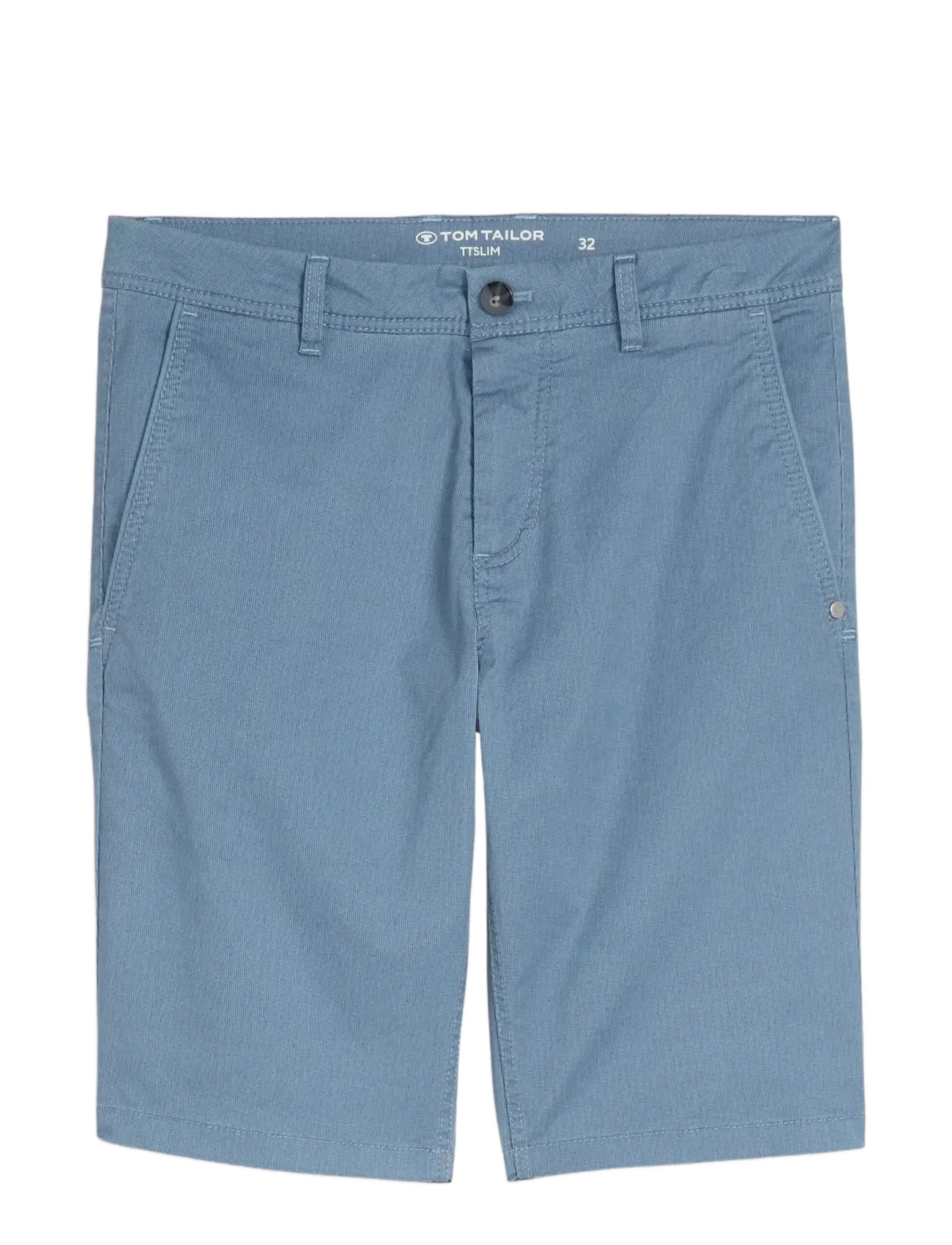 TOM TAILOR Slim Printed Chino Shorts Blau - 32 - Herren