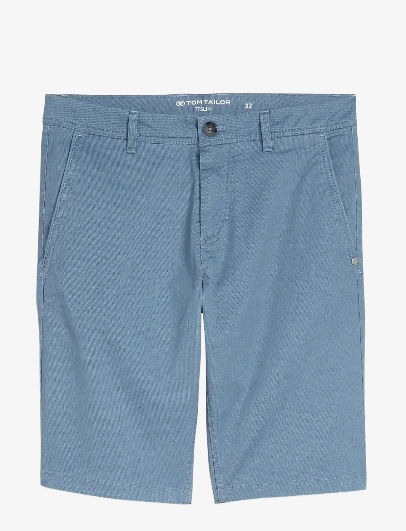 Tom Tailor - slim printed chino shorts - chinos shorts - blue mini geometric print - 1