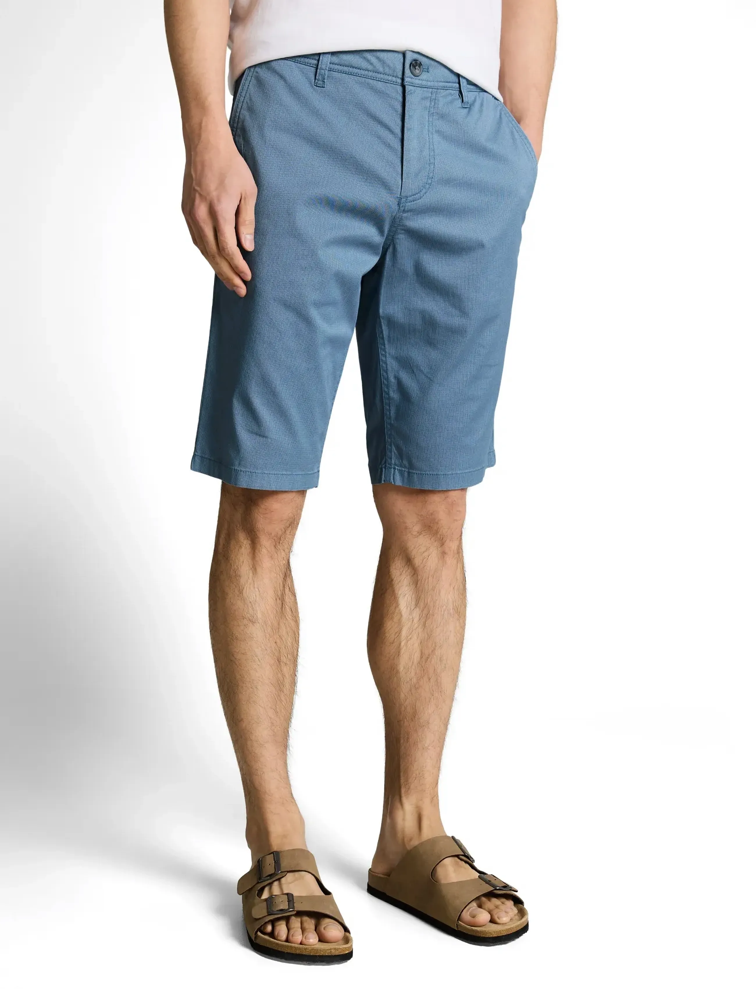 Tom Tailor - slim printed chino shorts - chinos shorts - blue mini geometric print - 3
