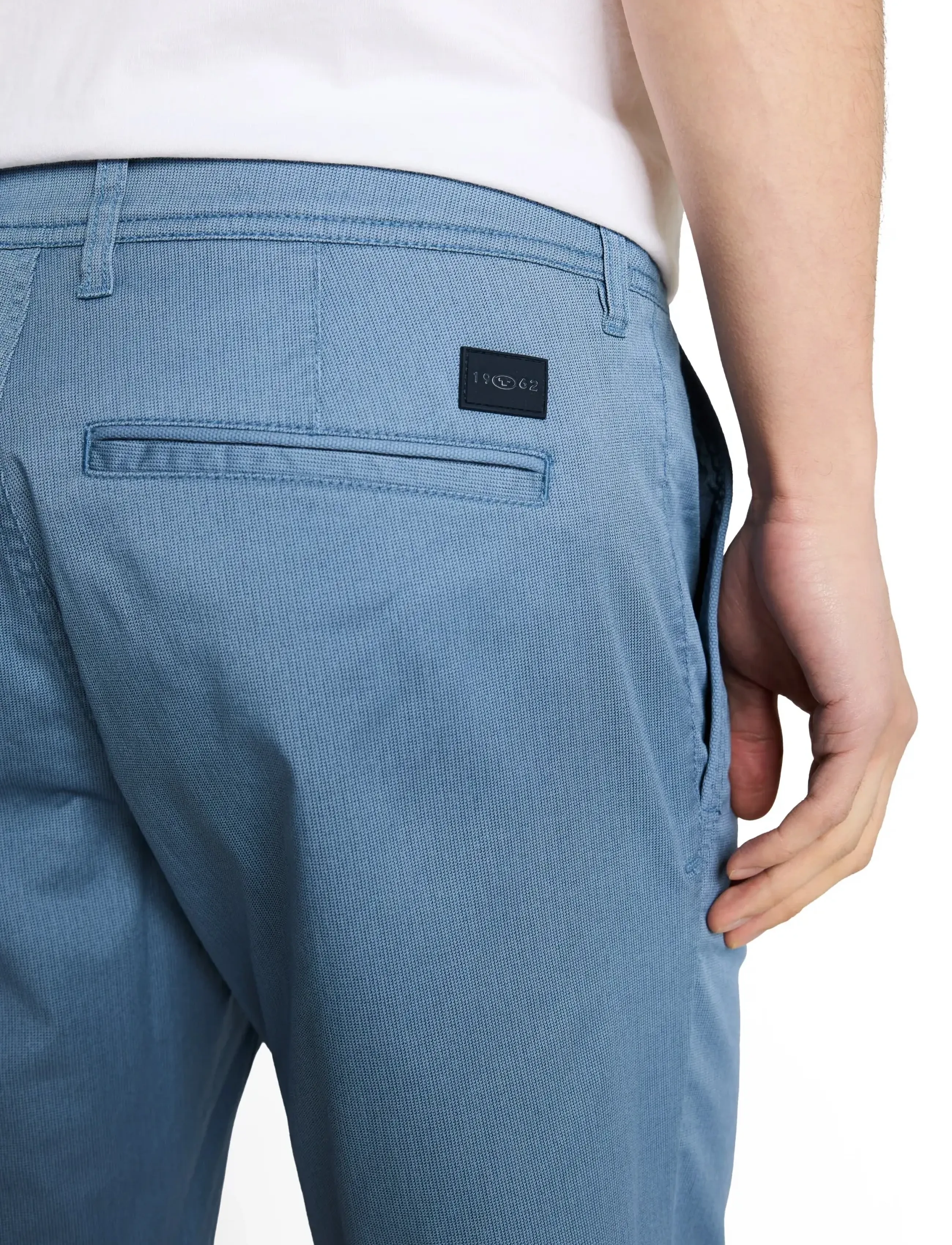 Tom Tailor - slim printed chino shorts - chinos shorts - blue mini geometric print - 4