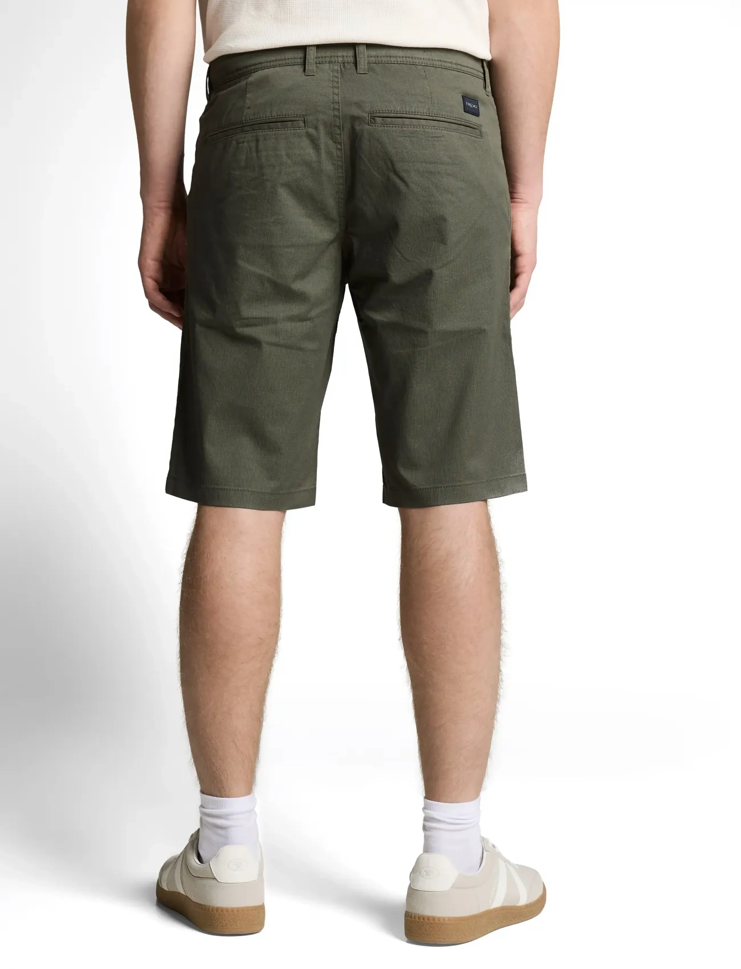 Tom Tailor - slim printed chino shorts - chino lühikesed püksid - khaki mini geometric print - 2