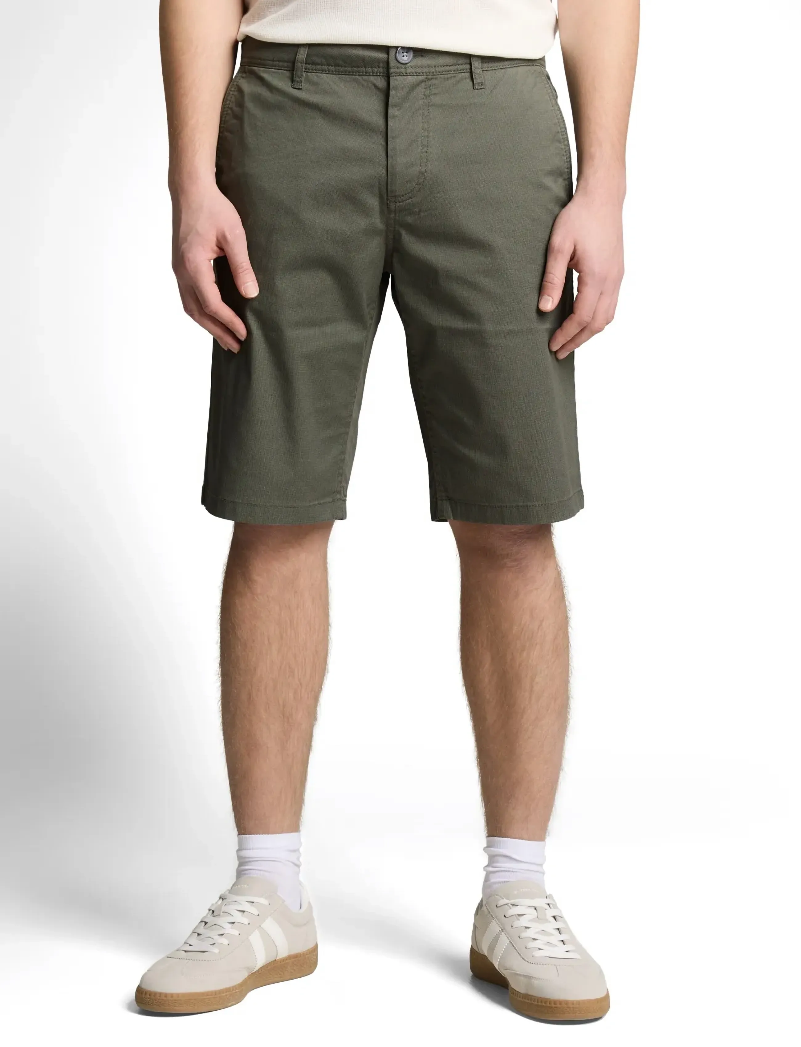 Tom Tailor - slim printed chino shorts - chino lühikesed püksid - khaki mini geometric print - 3