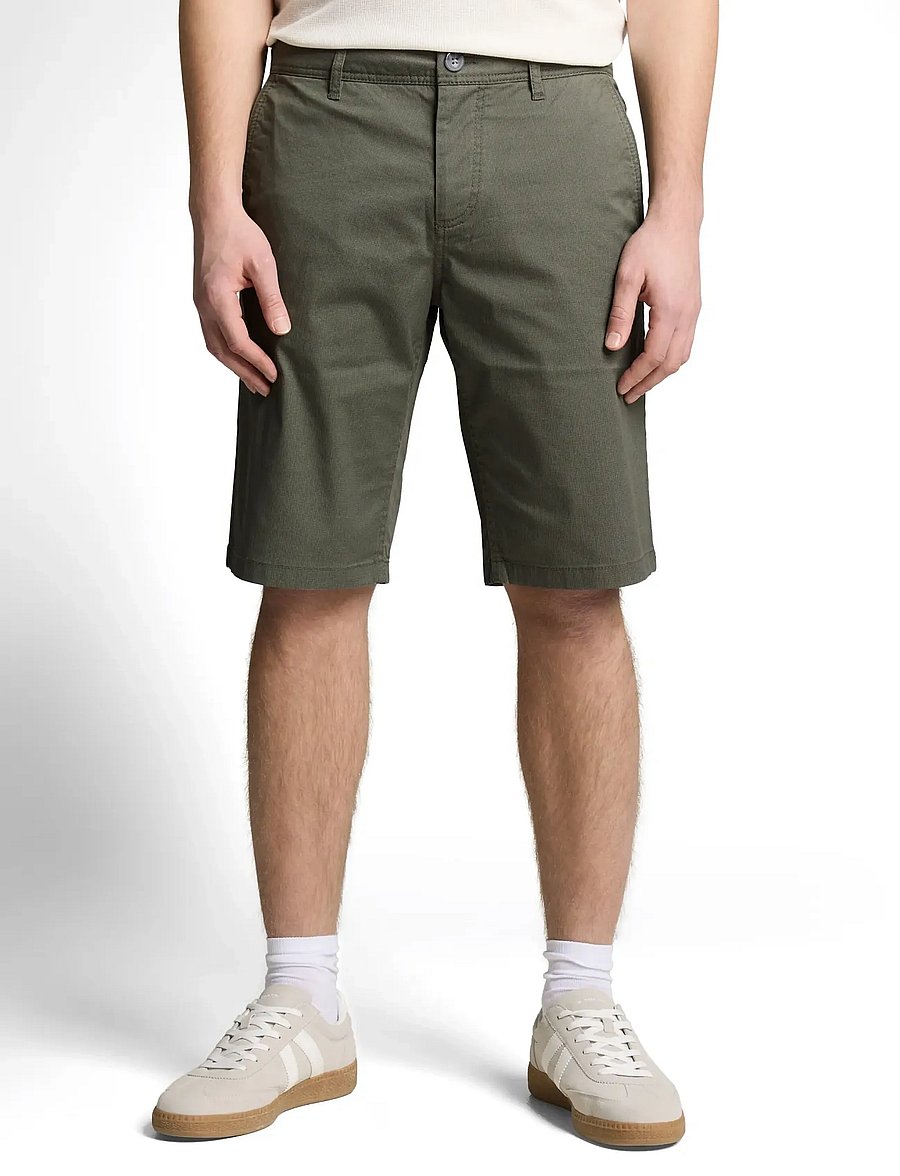Tom Tailor - slim printed chino shorts - chino lühikesed püksid - khaki mini geometric print - 3
