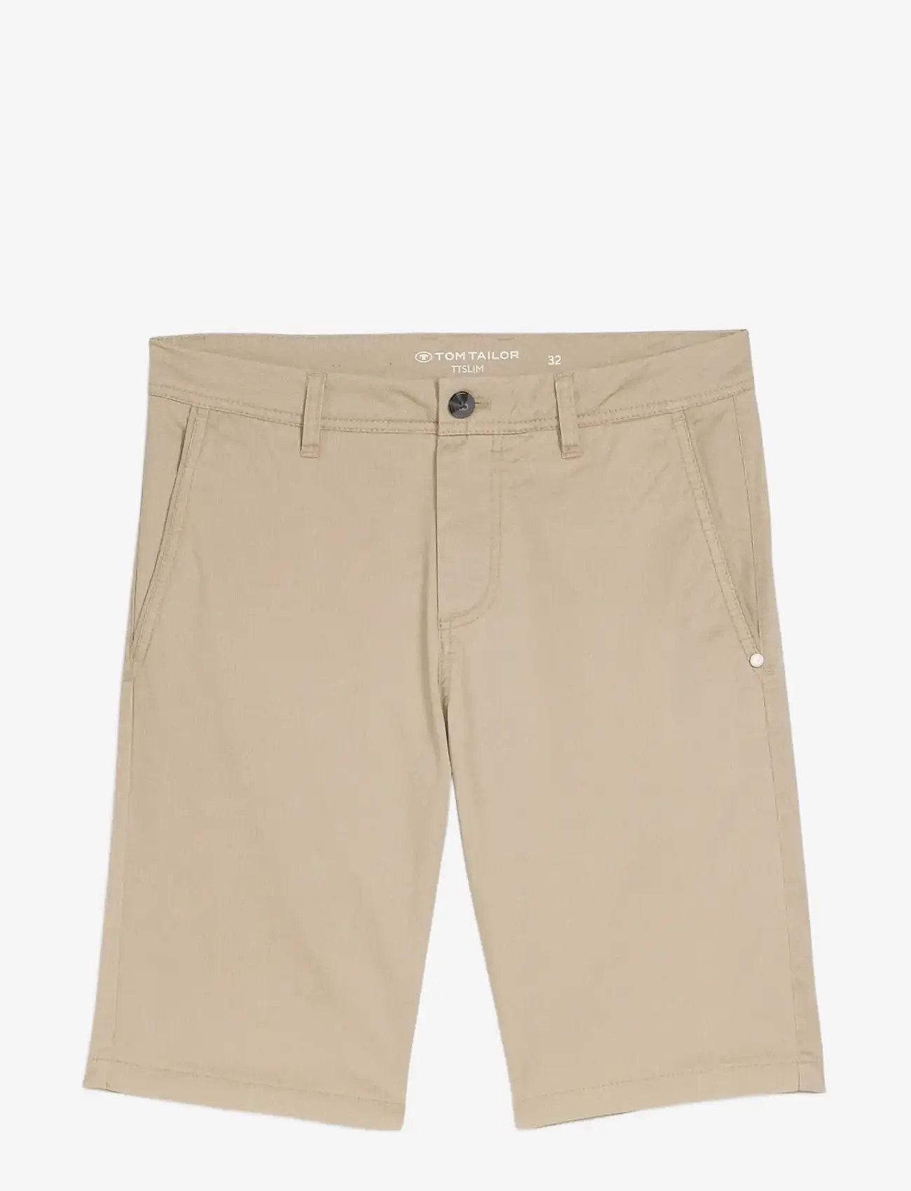 Tom Tailor - slim printed chino shorts - chinos shorts - beige mini geometric print - 1