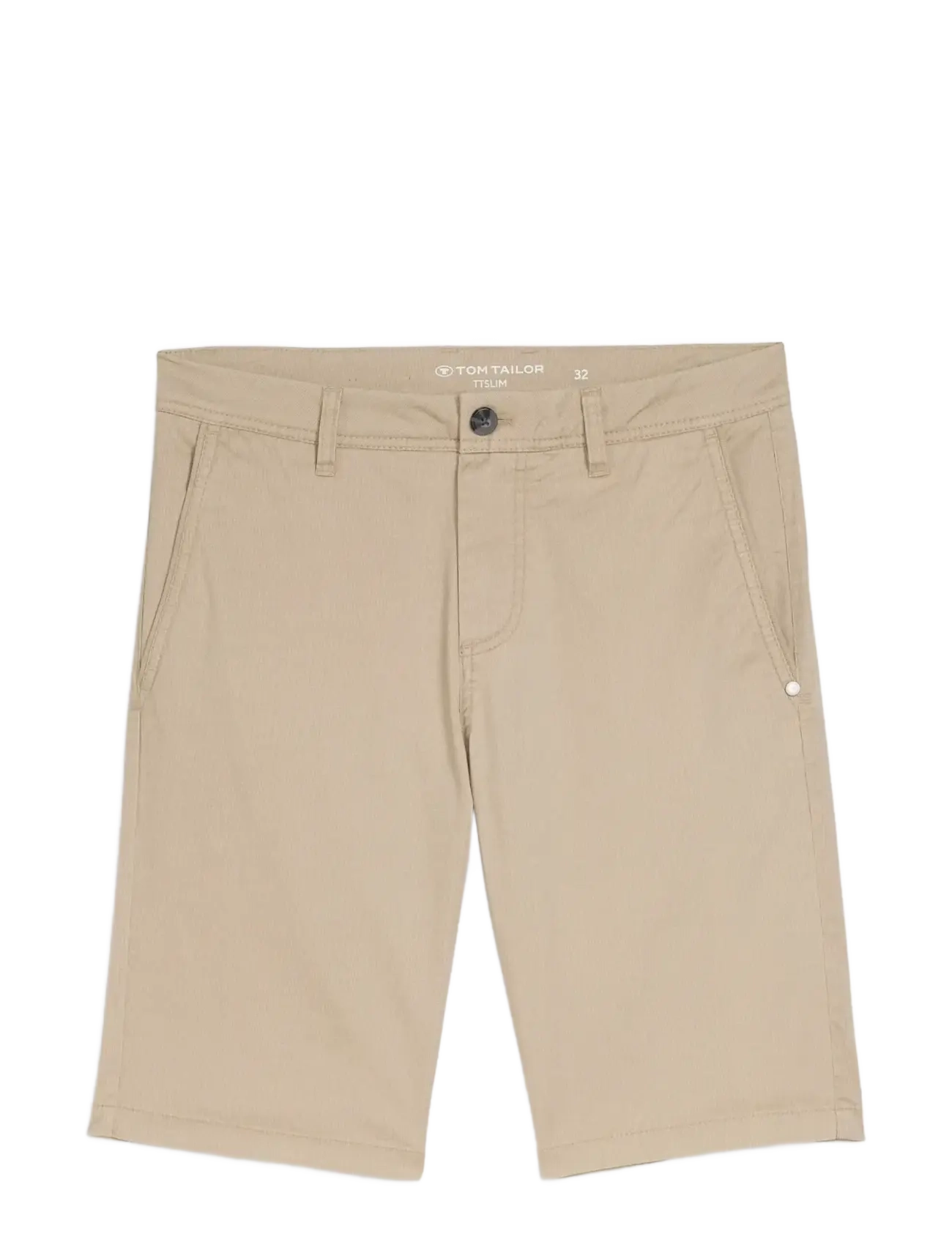 Tom Tailor slim printed chino shorts - Shortsit - BEIGE MINI GEOMETRIC PRINT / beige