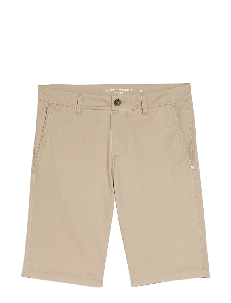 Tom Tailor - slim printed chino shorts - chinos shorts - beige mini geometric print - 1