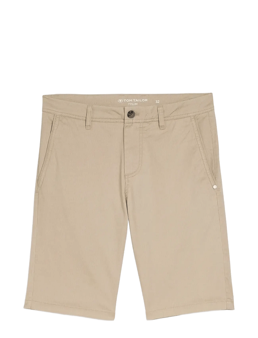 Tom Tailor - slim printed chino shorts - chinos shorts - beige mini geometric print - 1
