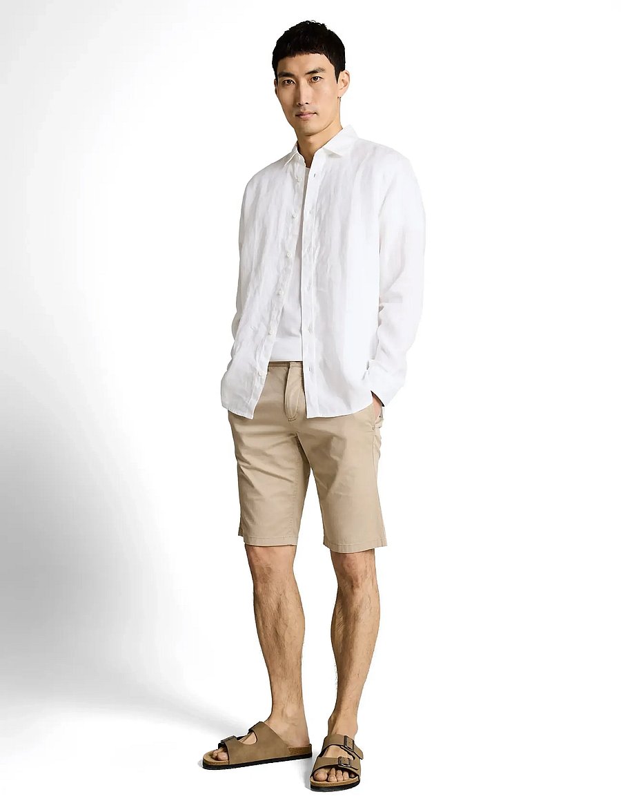 Tom Tailor - slim printed chino shorts - chinos shorts - beige mini geometric print - 0