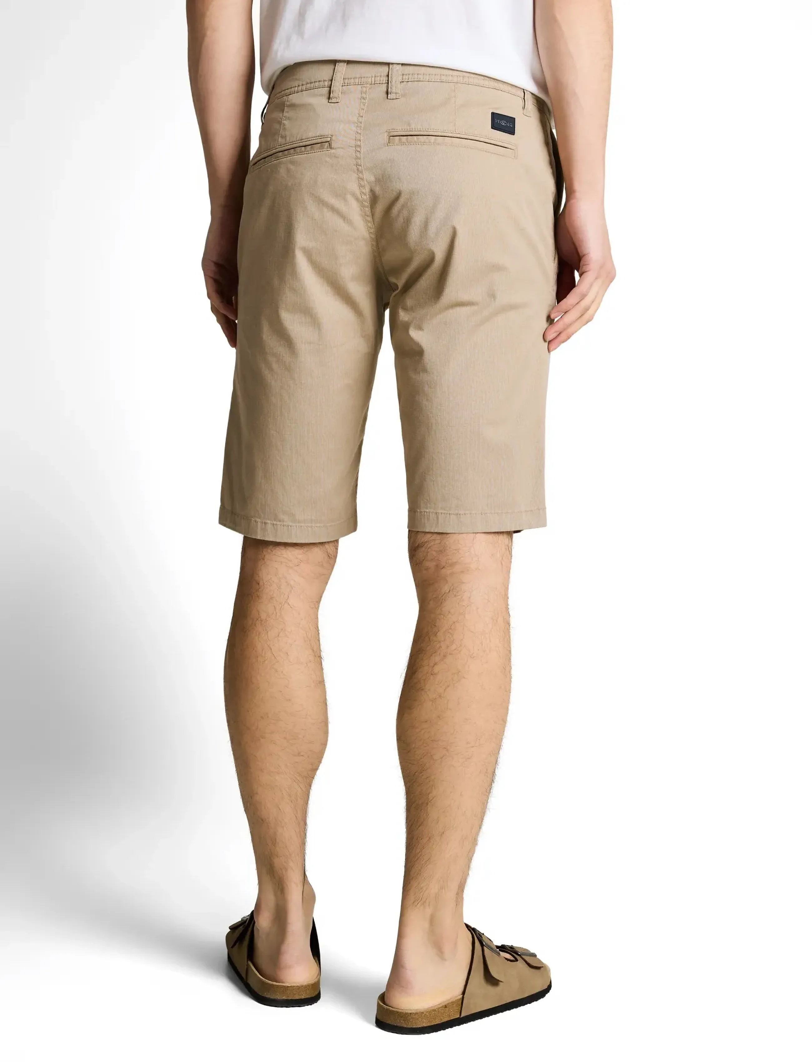 Tom Tailor - slim printed chino shorts - laveste priser - beige mini geometric print - 2