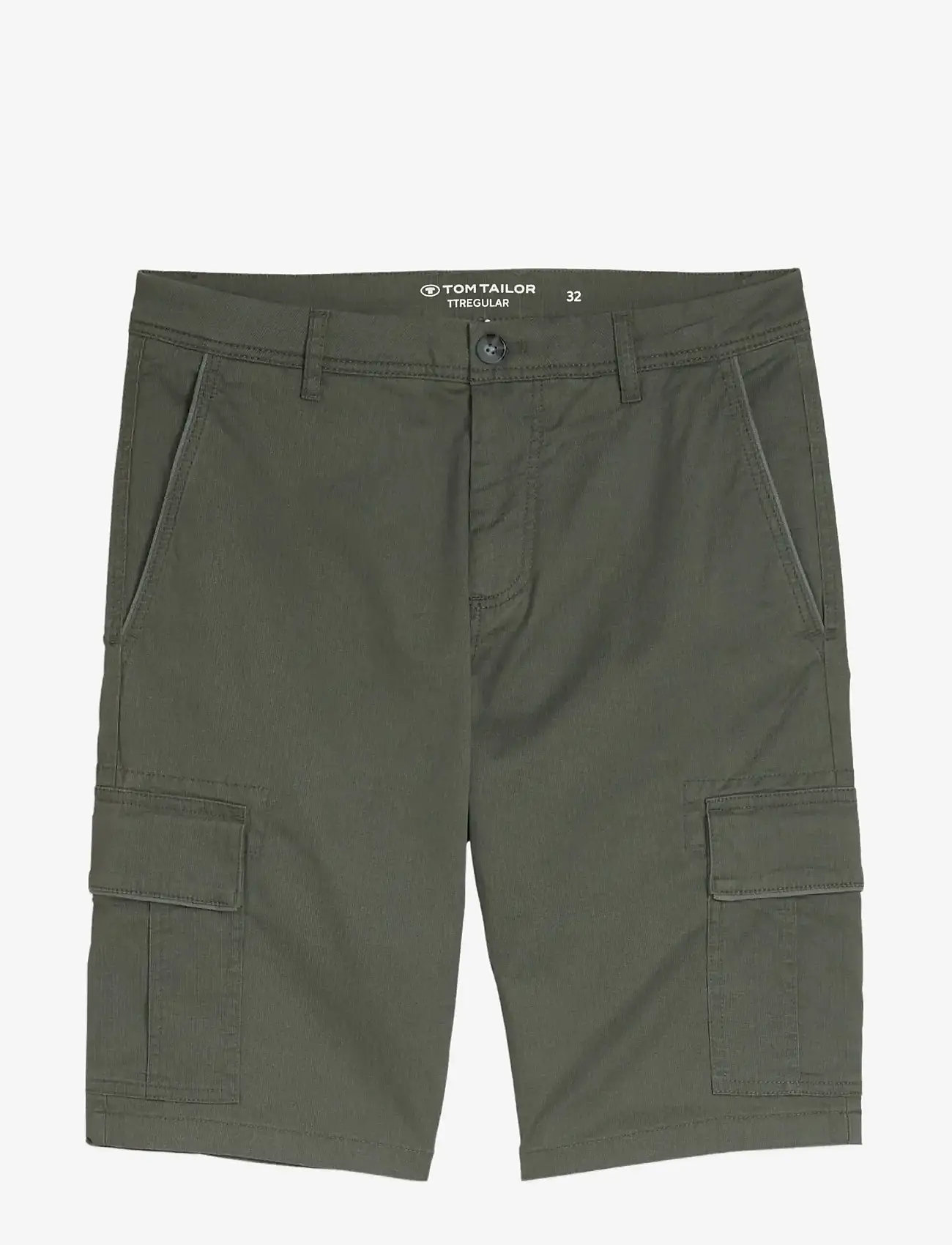 Tom Tailor - regular printed cargo short - cargo shorts - khaki mini geometric print - 1