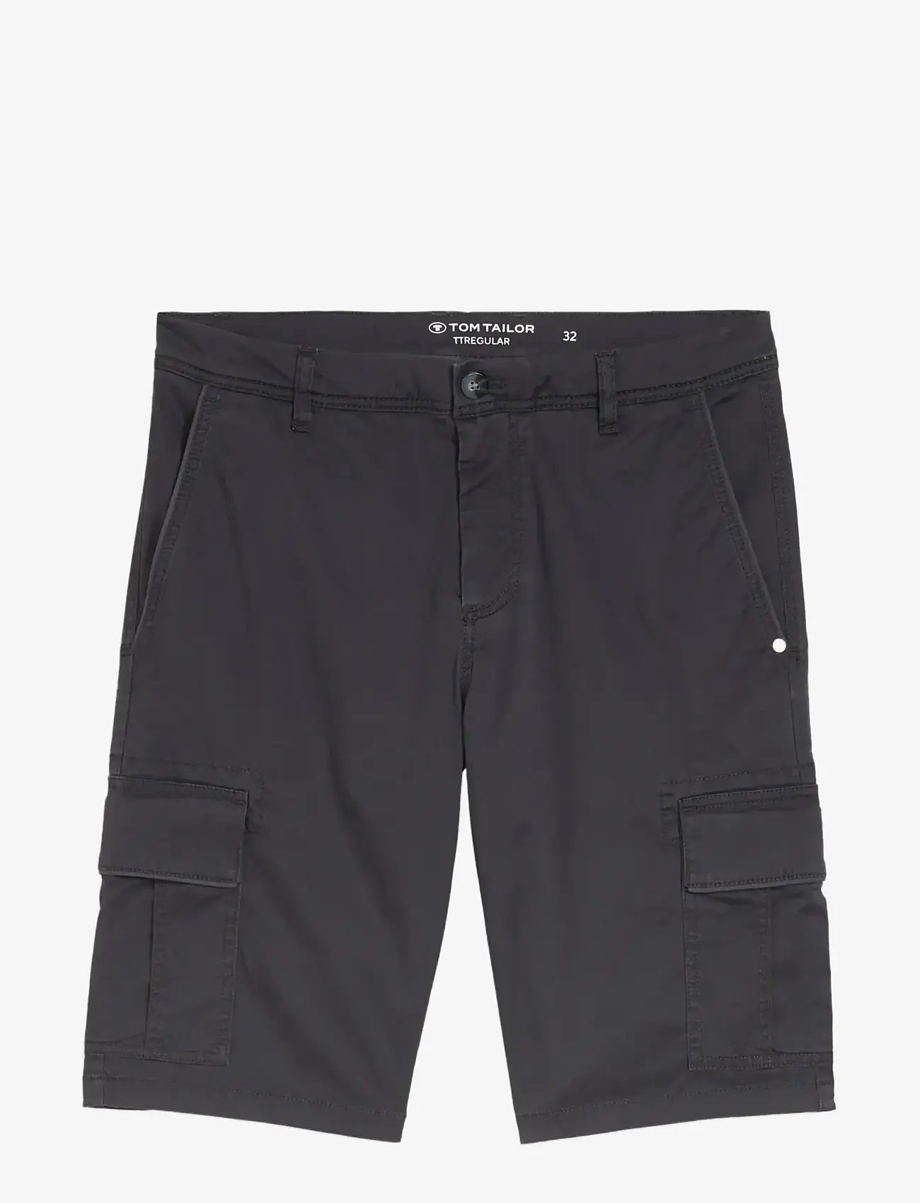 Tom Tailor - regular printed cargo short - laveste priser - grey mini geometric print - 1