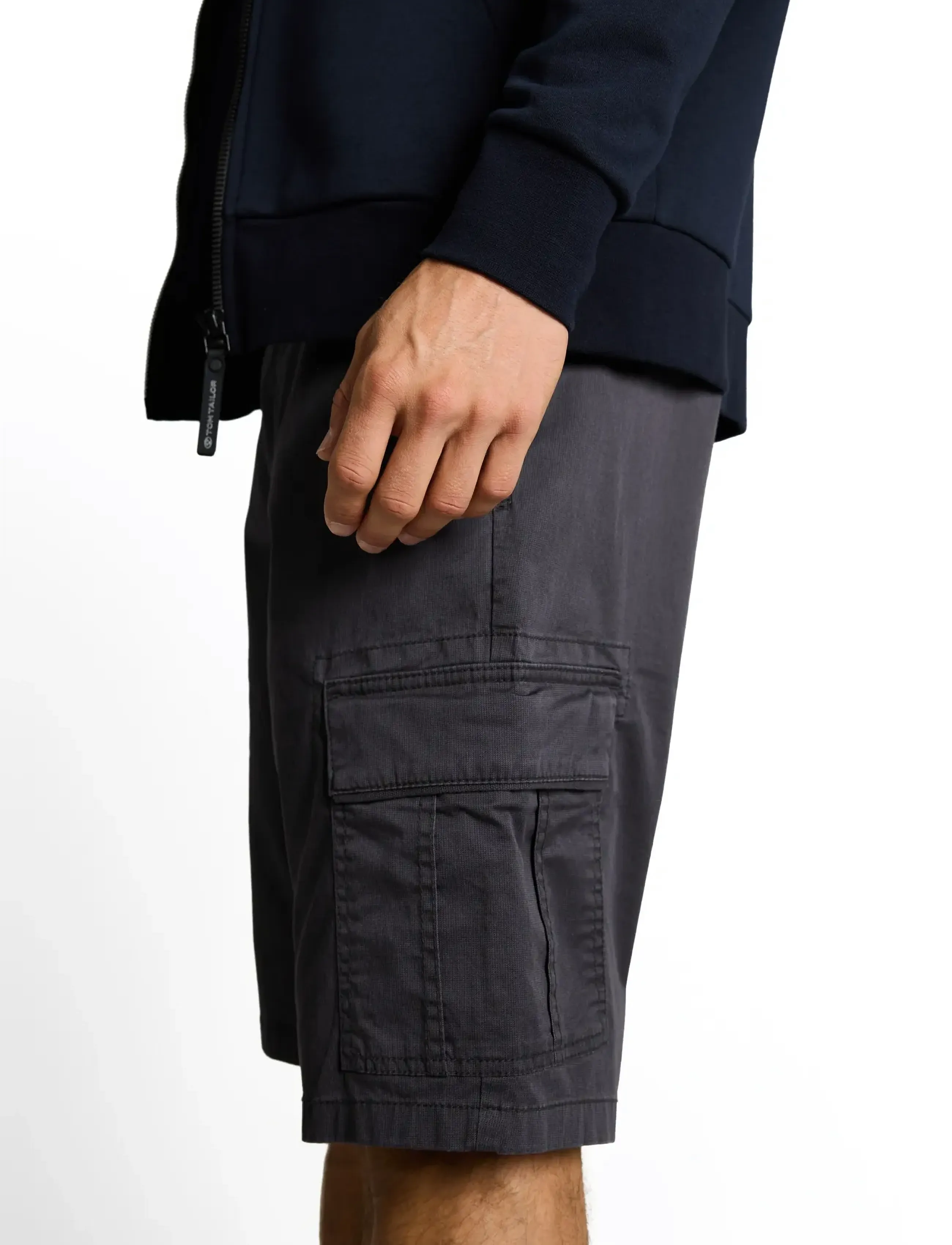 Tom Tailor - regular printed cargo short - cargo-stuttbuxur - grey mini geometric print - 4