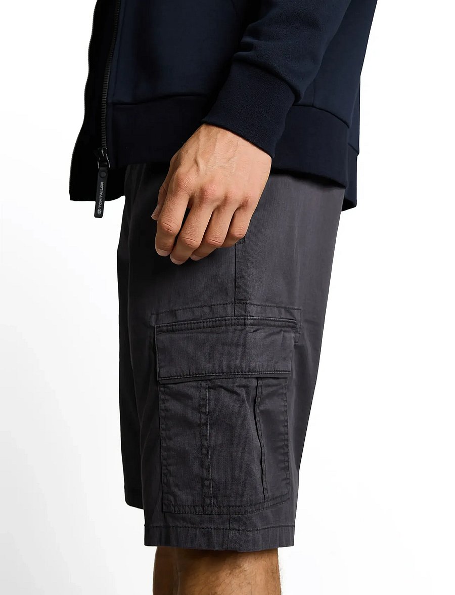 Tom Tailor - regular printed cargo short - lühikesed kargopüksid - grey mini geometric print - 4