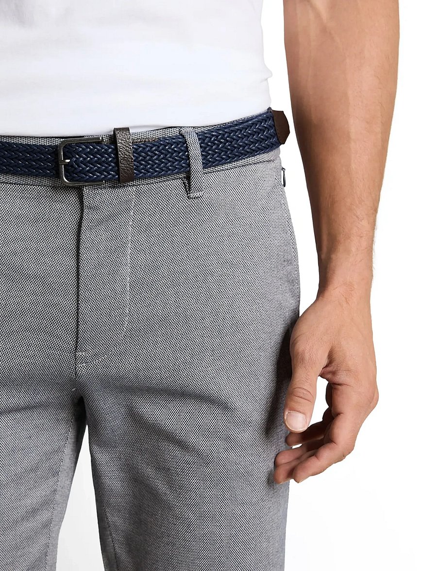 Tom Tailor - traveler slim chino shorts - lühikesed chino-püksid - white navy zig zag structure - 4