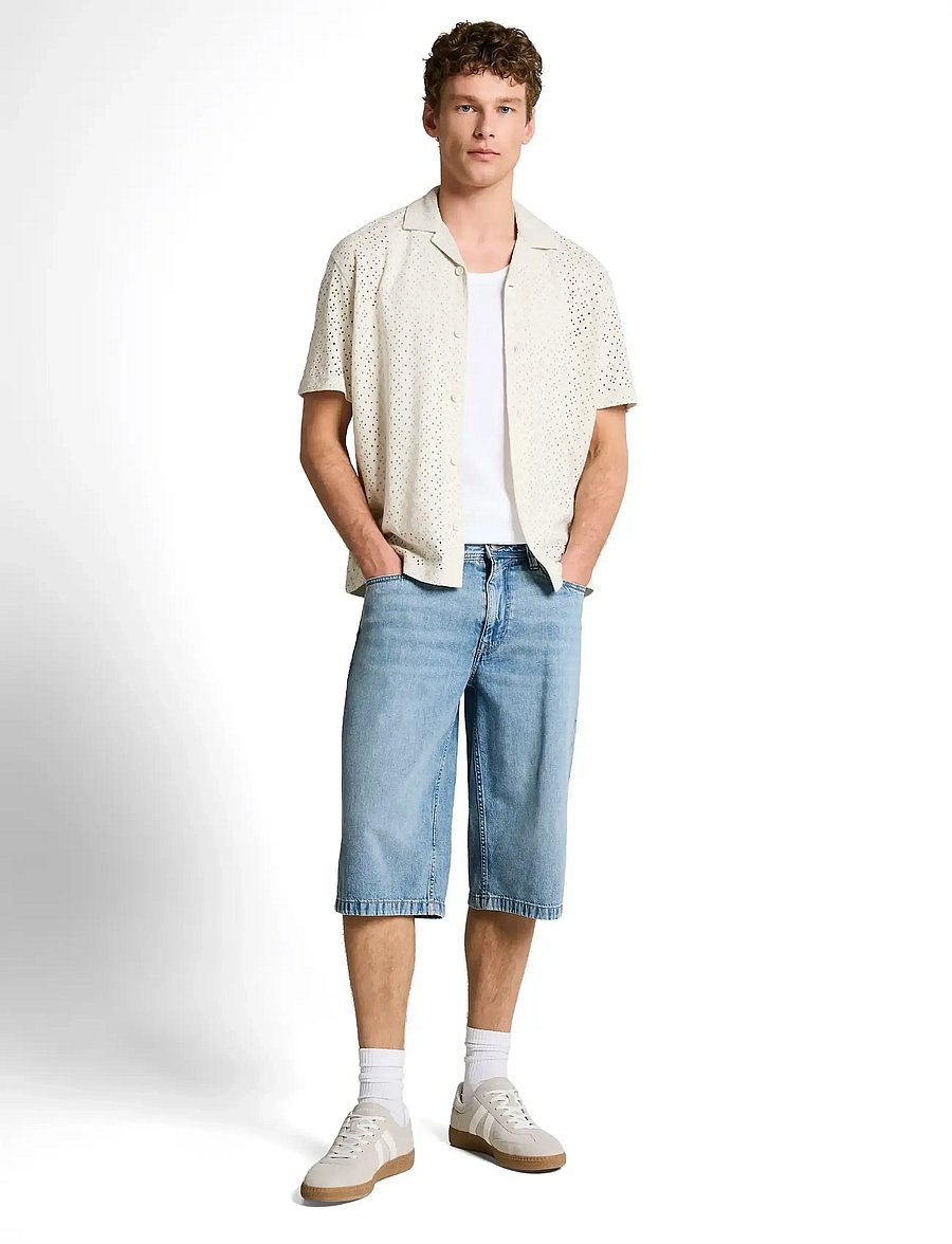 Tom Tailor - TTWAYLEN RELAXED JORTS - jeansshorts - used light stone blue denim - 0