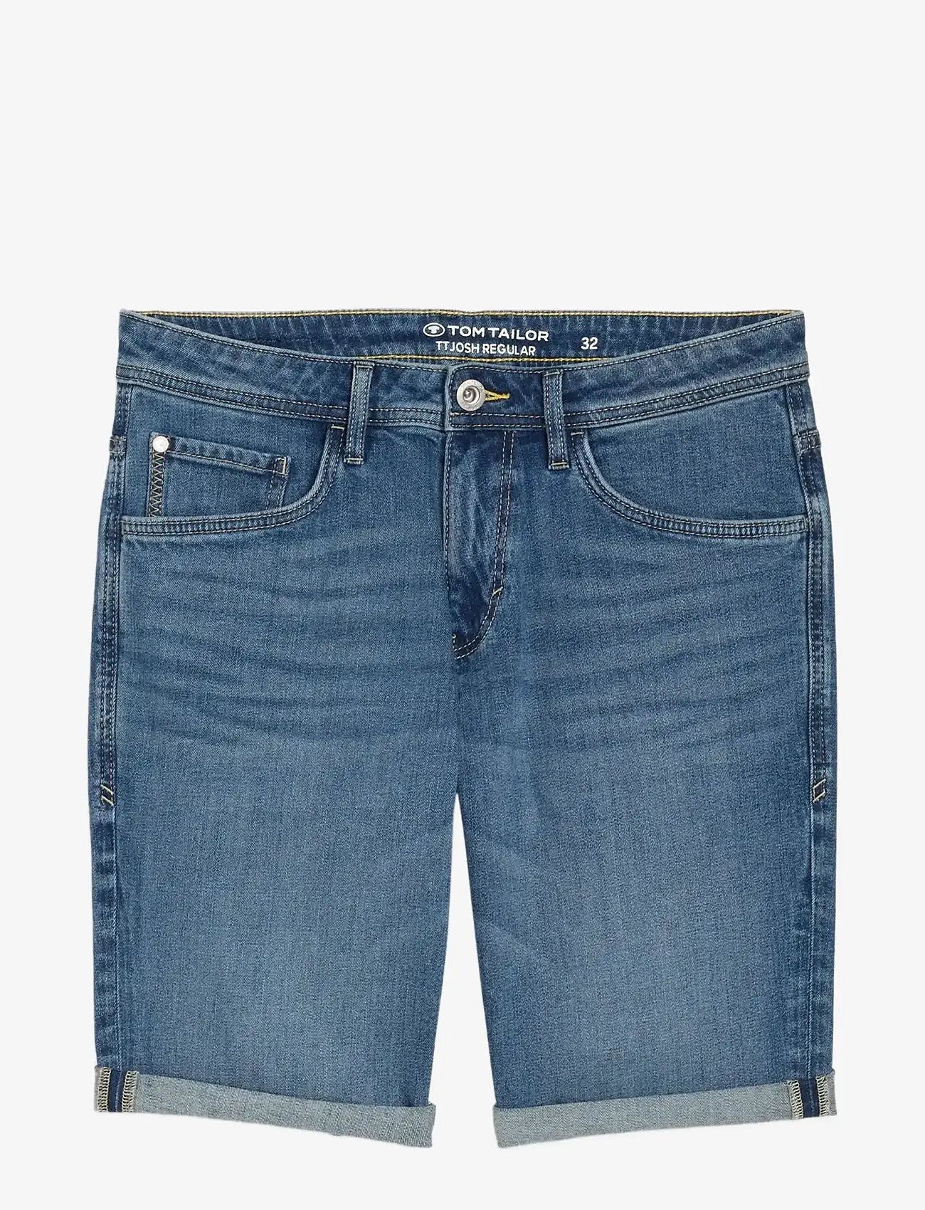 Tom Tailor - TTJOSH REGULAR SHORTS - jeans shorts - mid stone bright blue denim - 1