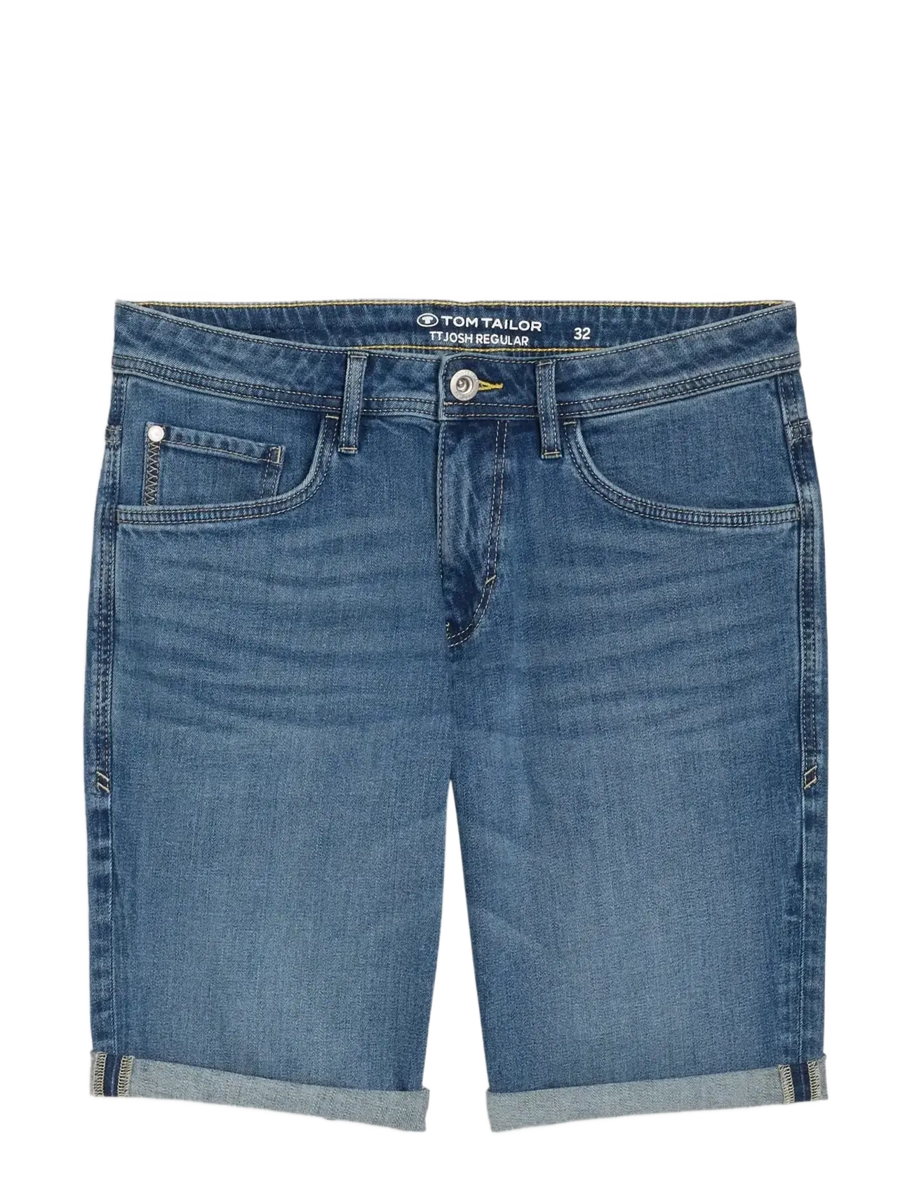 Tom Tailor - TTJOSH REGULAR SHORTS - jeans shorts - mid stone bright blue denim - 1