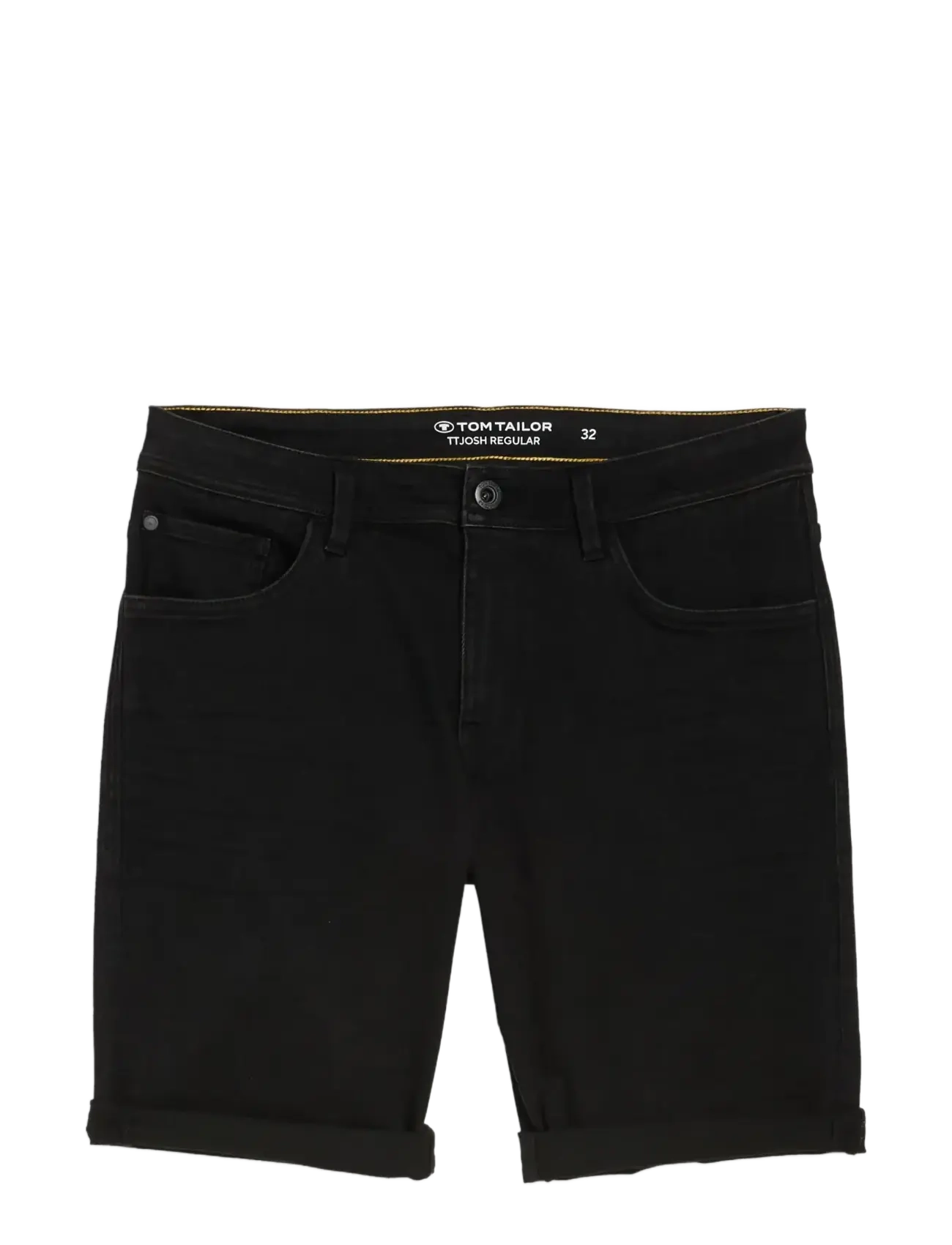 Tom Tailor TTJOSH REGULAR SHORTS - Kläder - BLACK BLACK DENIM / black