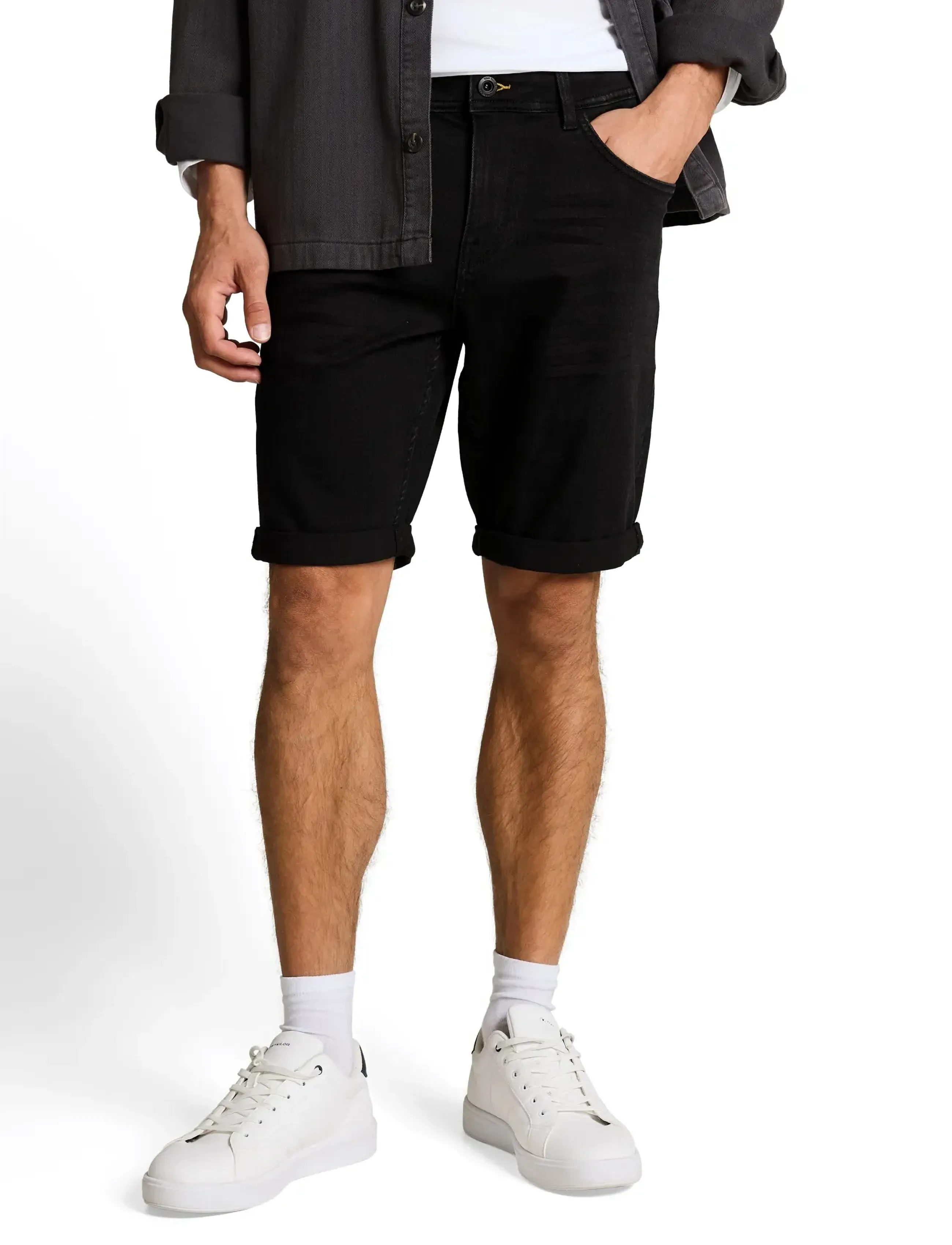 Tom Tailor - TTJOSH REGULAR SHORTS - jorts - black black denim - 3