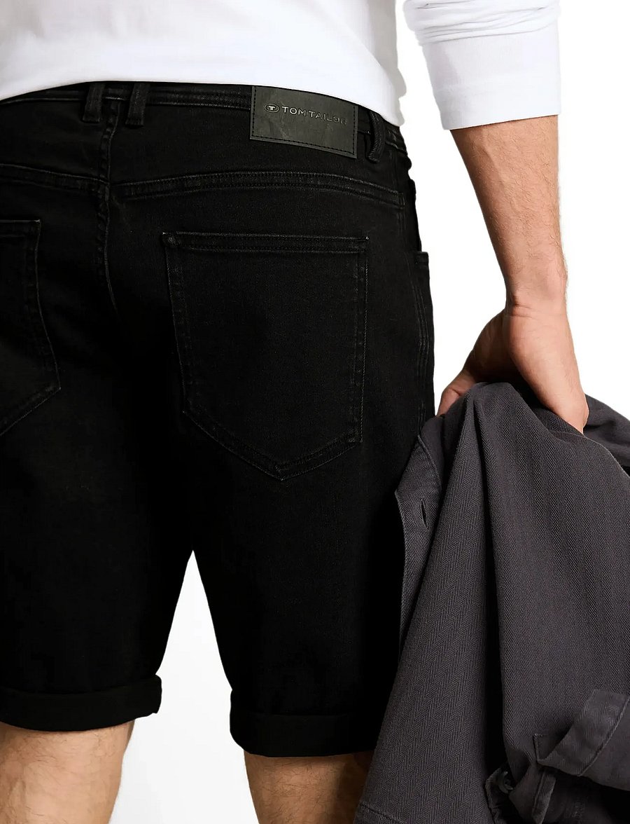 Tom Tailor - TTJOSH REGULAR SHORTS - jorts - black black denim - 4