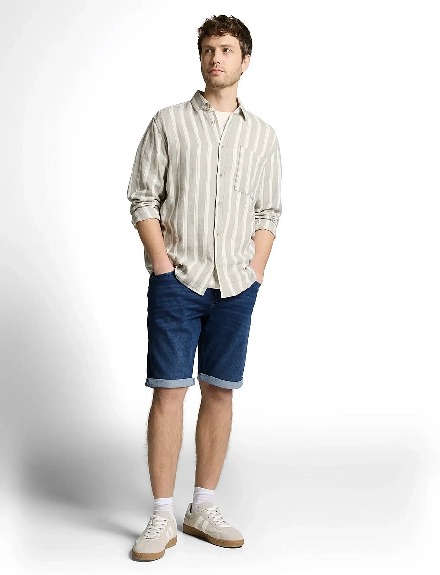 Tom Tailor - TTJOSH REGULAR SHORTS - jorts - used mid stone blue denim - 0