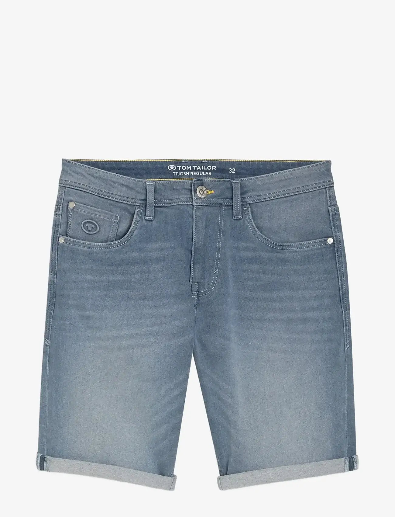 Tom Tailor - TTJOSH REGULAR SHORTS - jorts - mid stone blue grey denim - 1