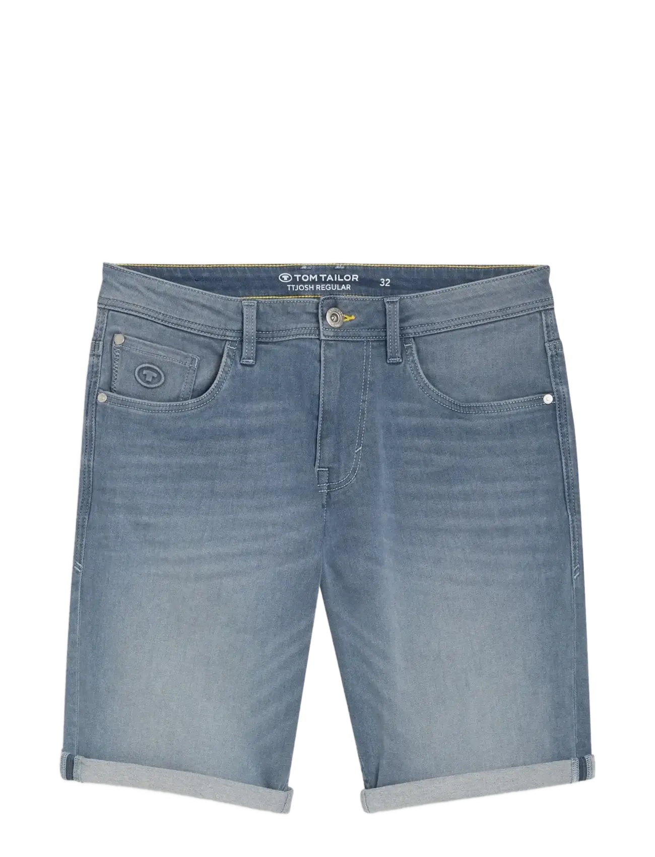 Tom Tailor TTJOSH REGULAR SHORTS - Shortsit - MID STONE BLUE GREY DENIM / blue