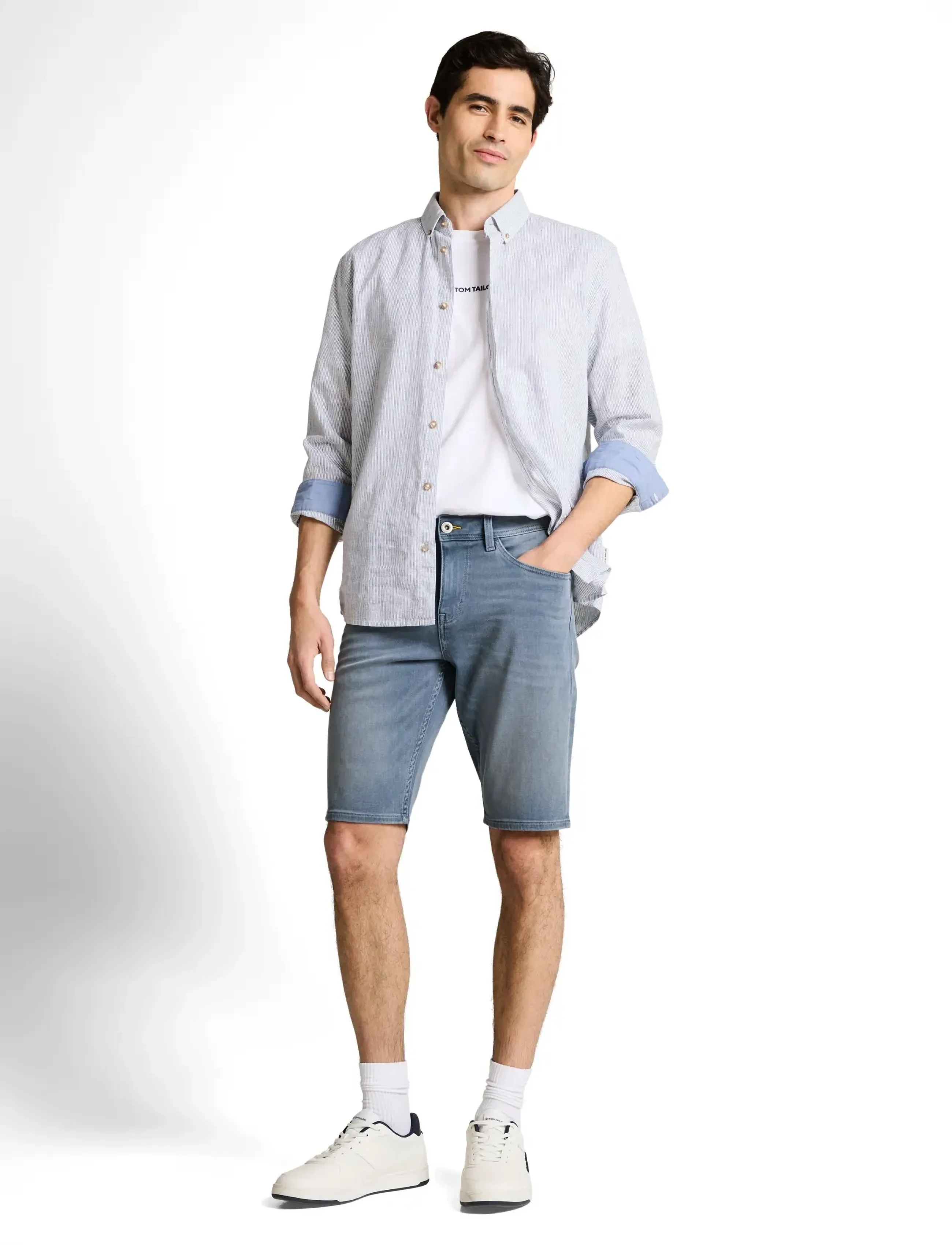 Tom Tailor Ttjosh Regular Shorts, 33, Blau - Denim Männerswear