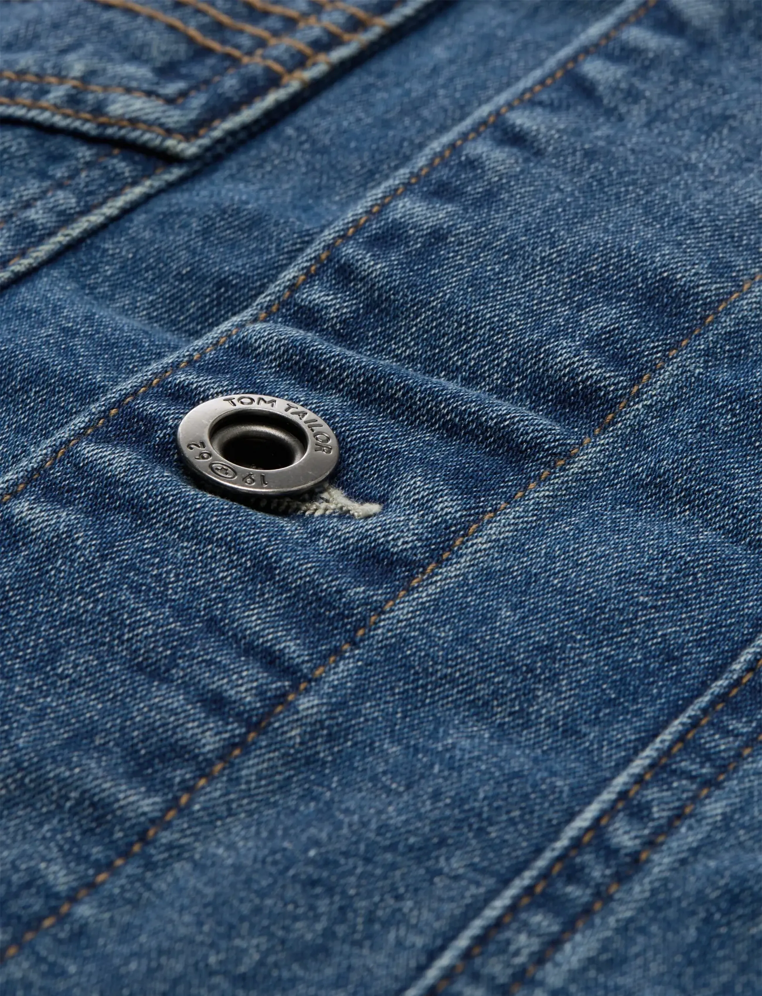 Tom Tailor - denim jacket - forede denimjakker - mid stone bright blue denim - 5