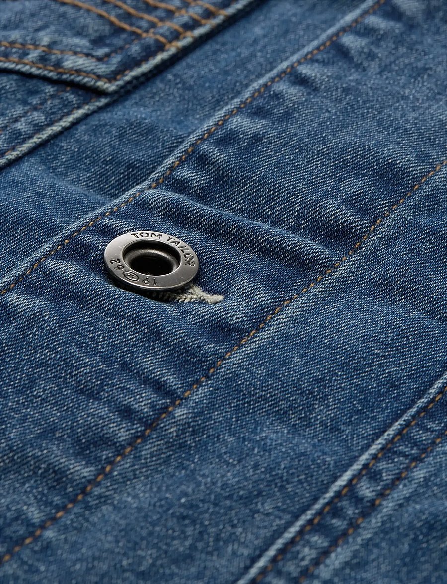 Tom Tailor - denim jacket - forede denimjakker - mid stone bright blue denim - 5
