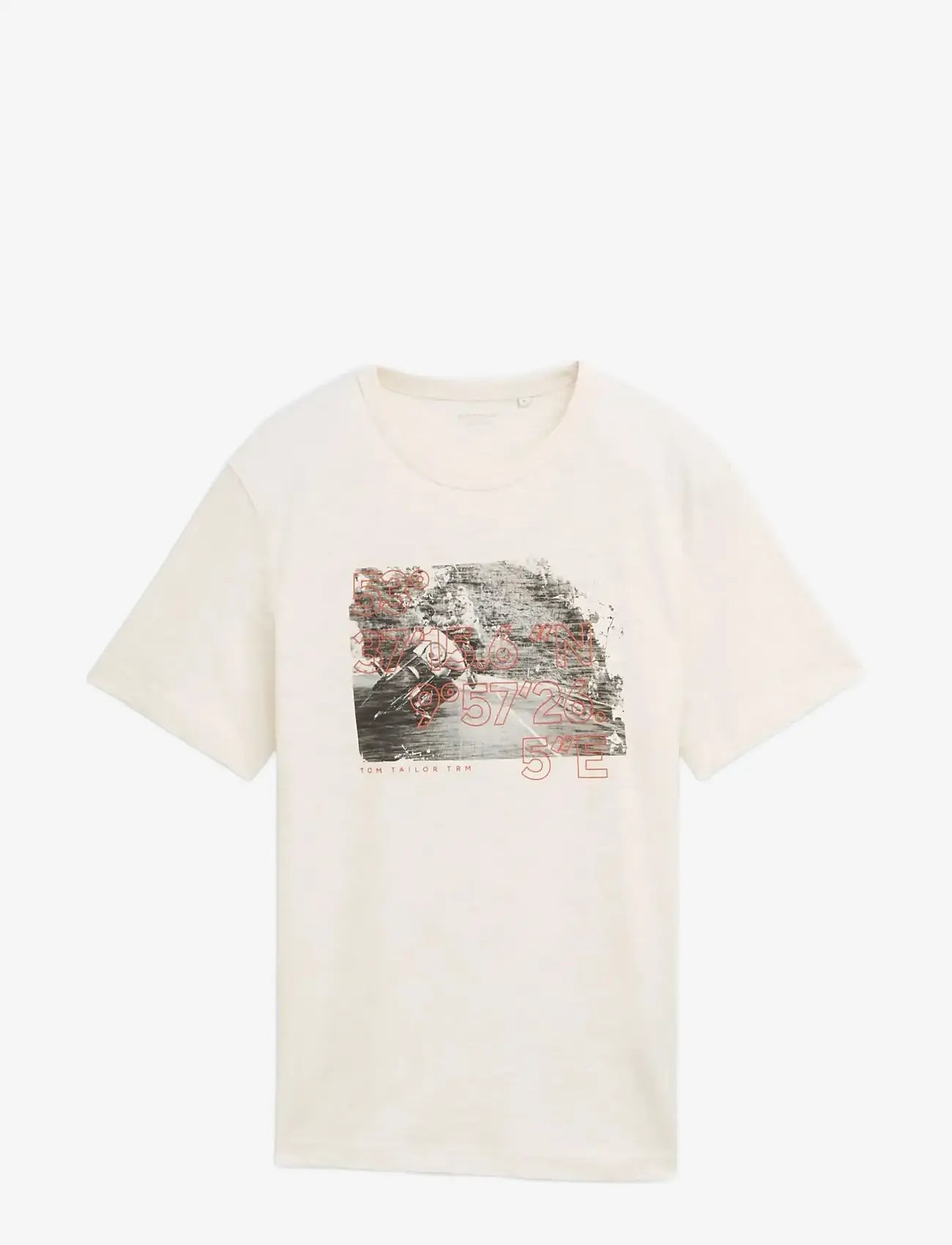 Tom Tailor - photoprint  t-shirt - kortærmede t-shirts - gardenia white - 1