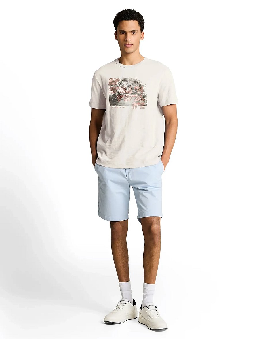 Tom Tailor - photoprint t-shirt - lühikeste varrukatega t-särgid - gardenia white - 0